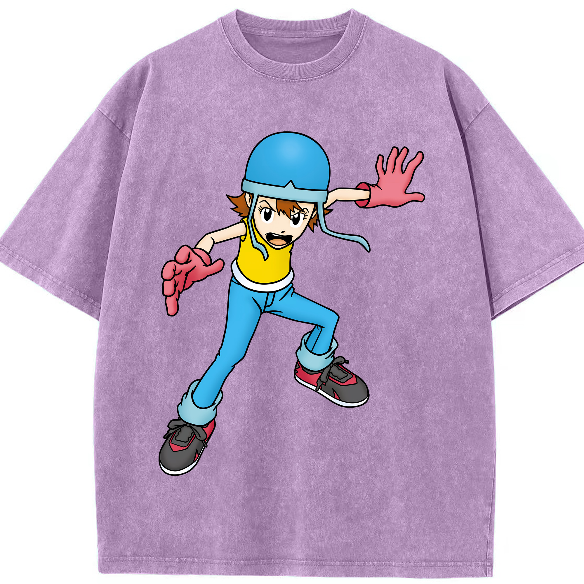 （画像用） Digimon デジタルモンスター/デジモン 綿100% ヴィンテージ風 半袖Tシャツ（フロントプリント）