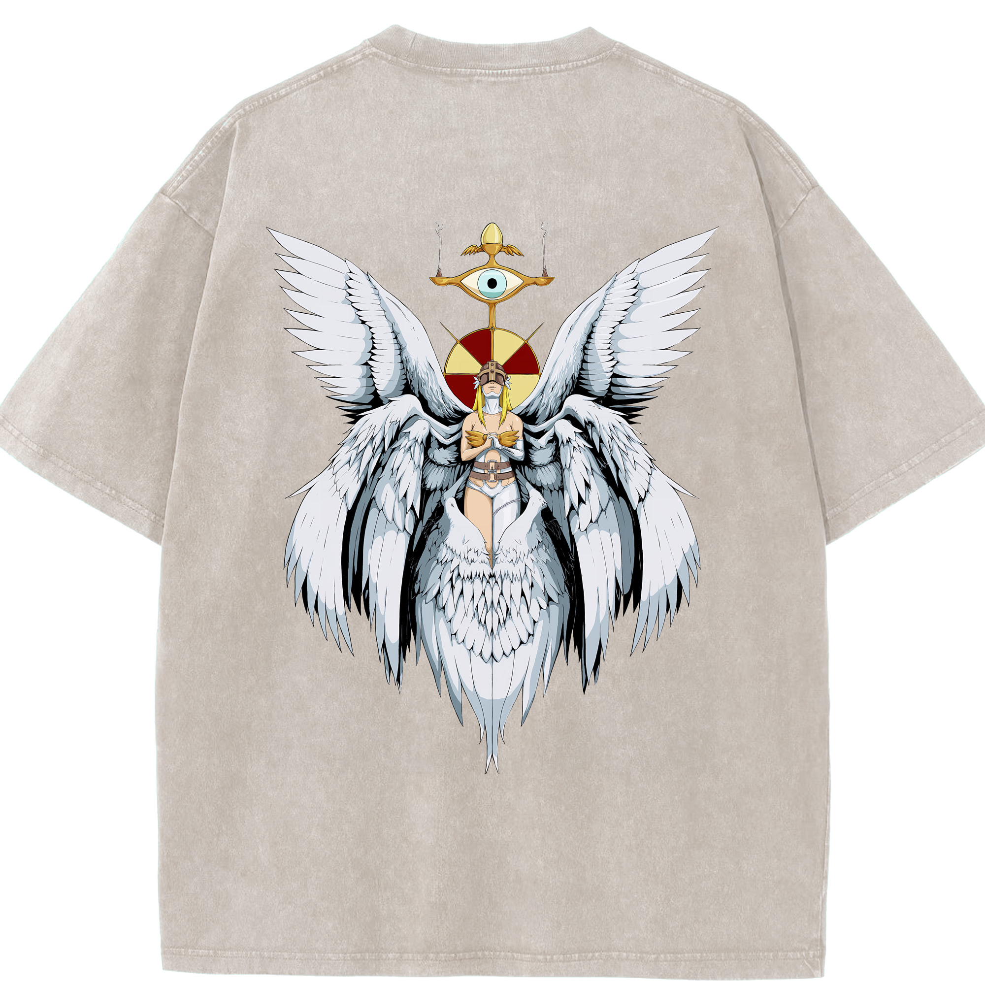 （画像用） Digimon デジタルモンスター/デジモン 綿100% ヴィンテージ風 半袖Tシャツ（背面プリント）