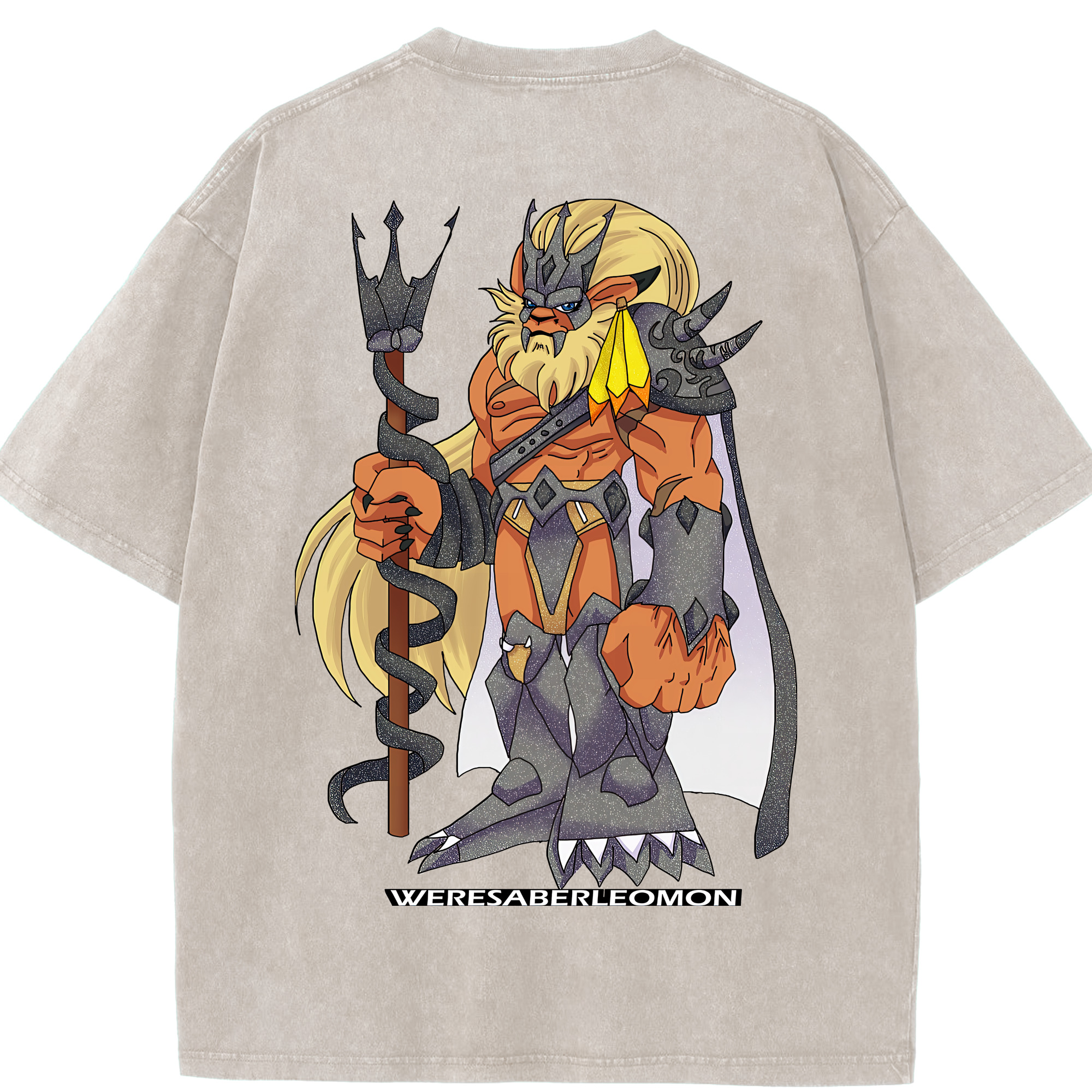 （画像用） Digimon デジタルモンスター/デジモン 綿100% ヴィンテージ風 半袖Tシャツ（背面プリント）