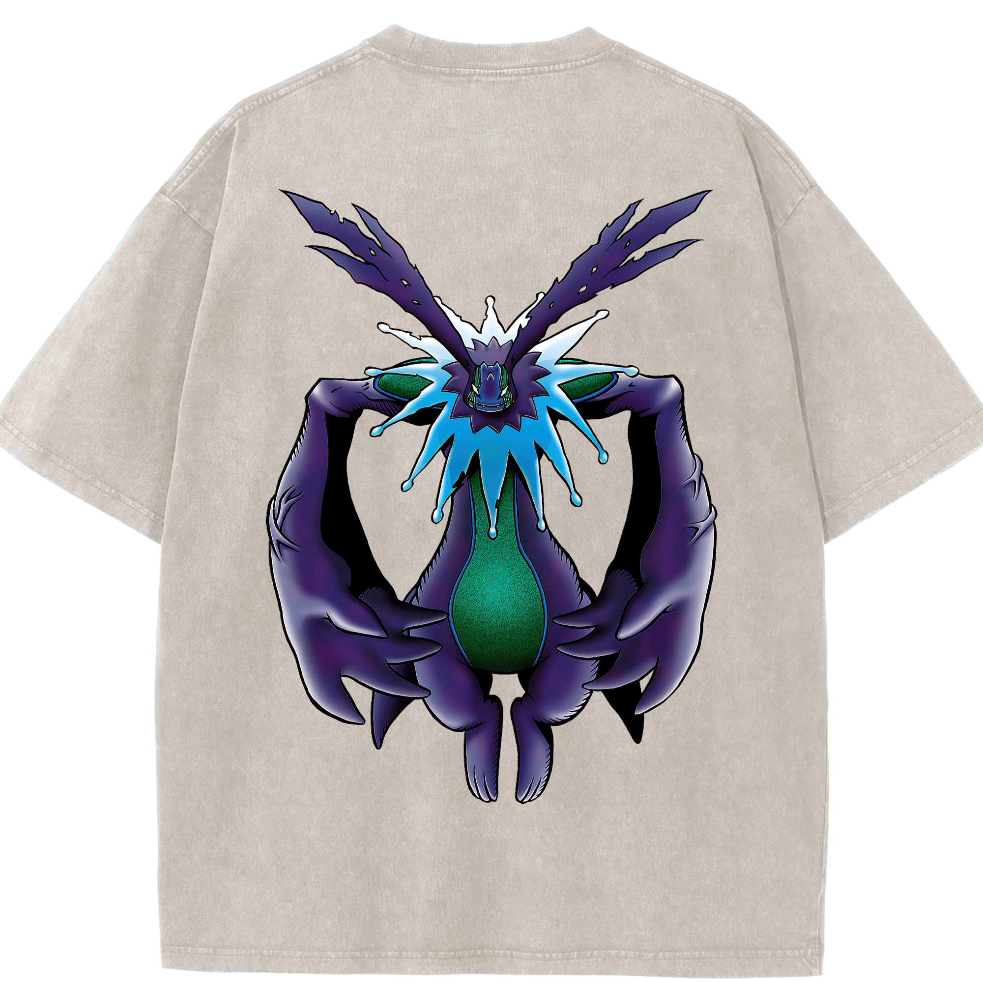（画像用） Digimon デジタルモンスター/デジモン 綿100% ヴィンテージ風 半袖Tシャツ（背面プリント）