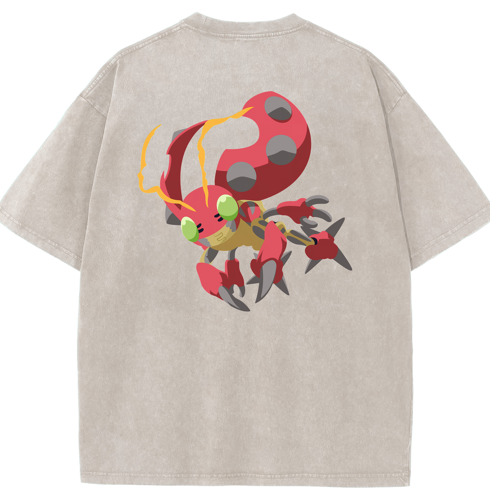 （画像用） Digimon デジタルモンスター/デジモン 綿100% ヴィンテージ風 半袖Tシャツ（背面プリント）