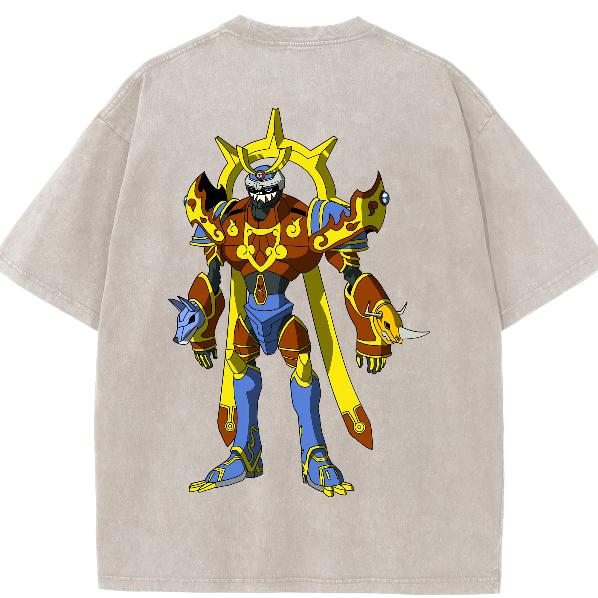 （画像用） Digimon デジタルモンスター/デジモン 綿100% ヴィンテージ風 半袖Tシャツ（背面プリント）