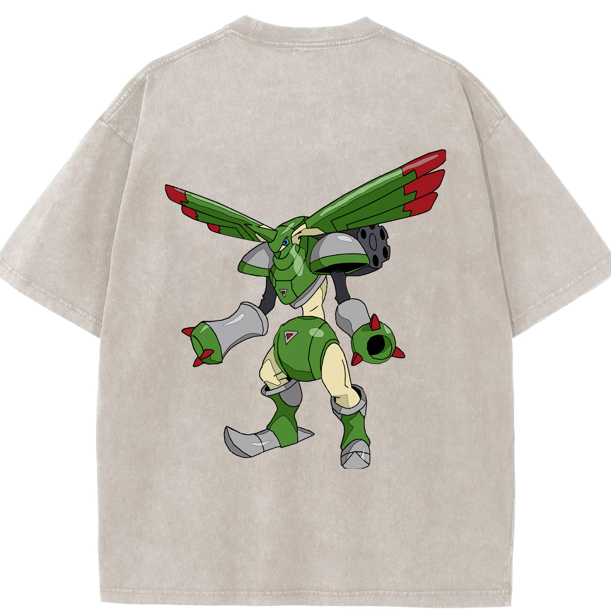 （画像用） Digimon デジタルモンスター/デジモン 綿100% ヴィンテージ風 半袖Tシャツ（背面プリント）