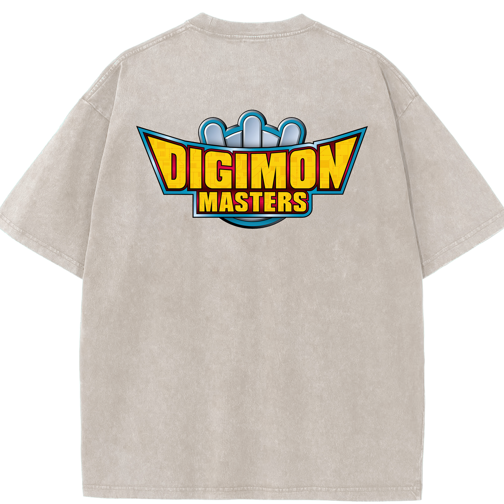 （画像用） Digimon デジタルモンスター/デジモン 綿100% ヴィンテージ風 半袖Tシャツ（背面プリント）