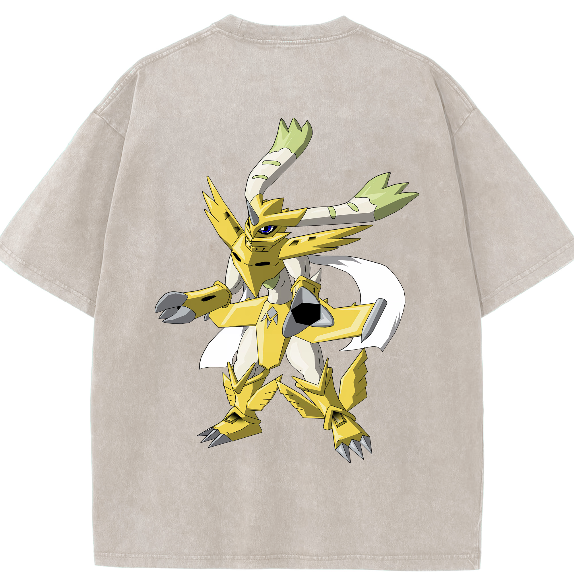 （画像用） Digimon デジタルモンスター/デジモン 綿100% ヴィンテージ風 半袖Tシャツ（背面プリント）