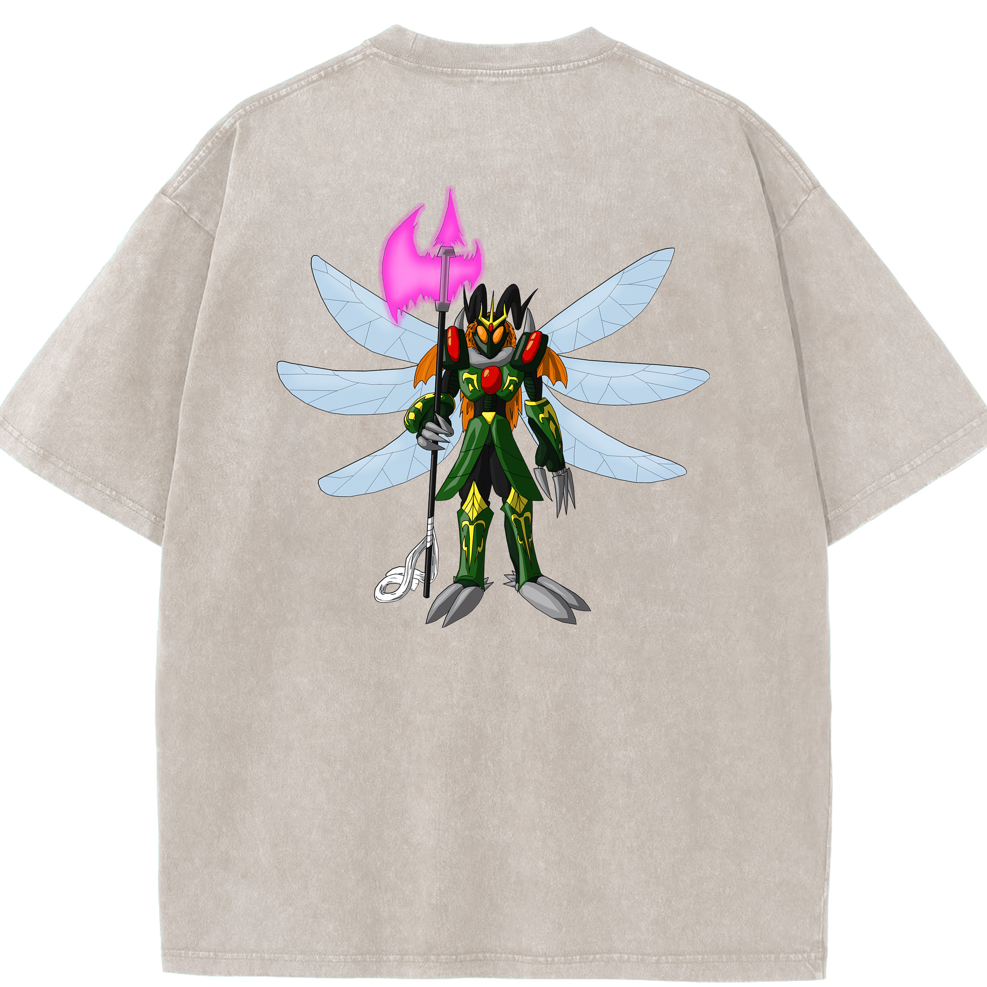 （画像用） Digimon デジタルモンスター/デジモン 綿100% ヴィンテージ風 半袖Tシャツ（背面プリント）
