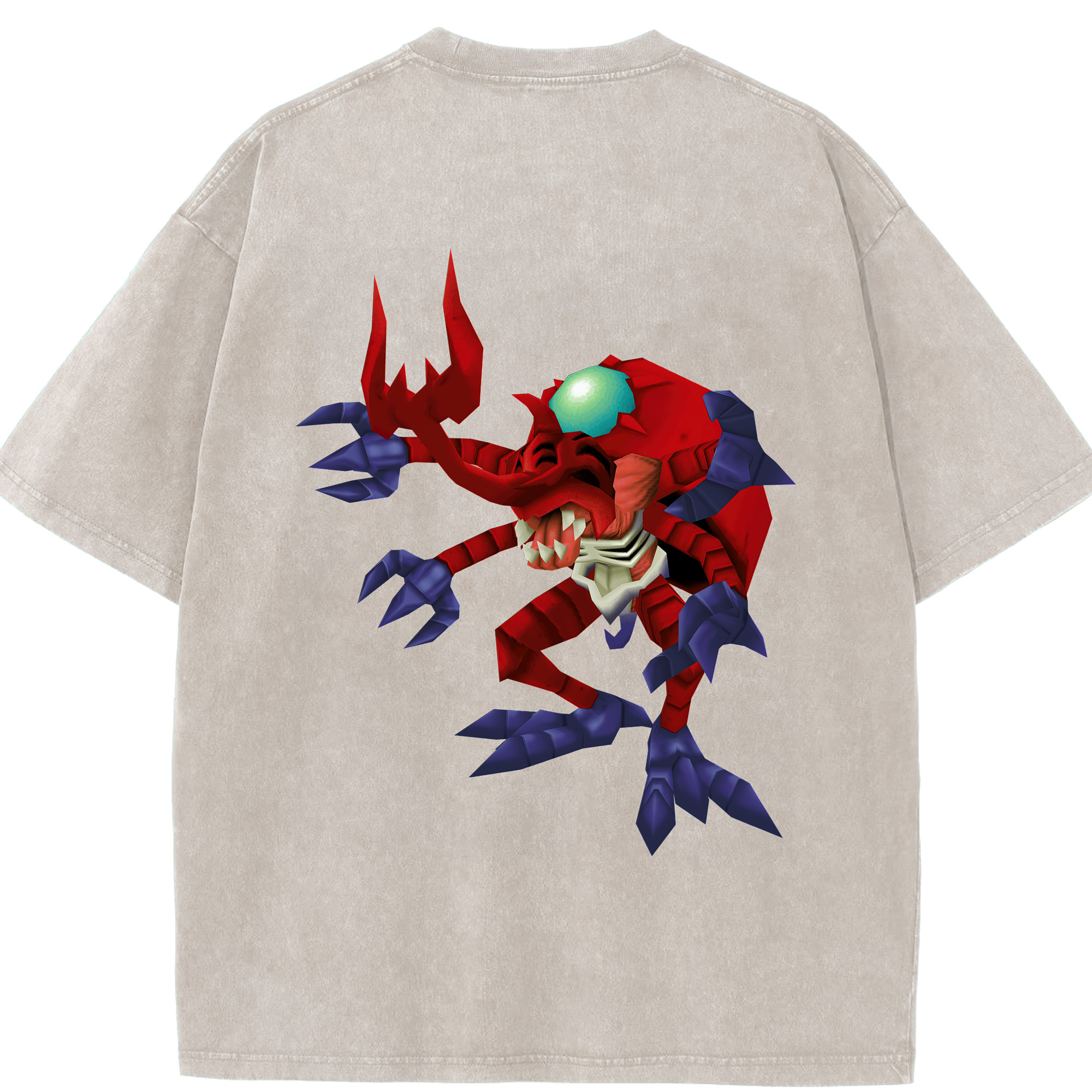 （画像用） Digimon デジタルモンスター/デジモン 綿100% ヴィンテージ風 半袖Tシャツ（背面プリント）