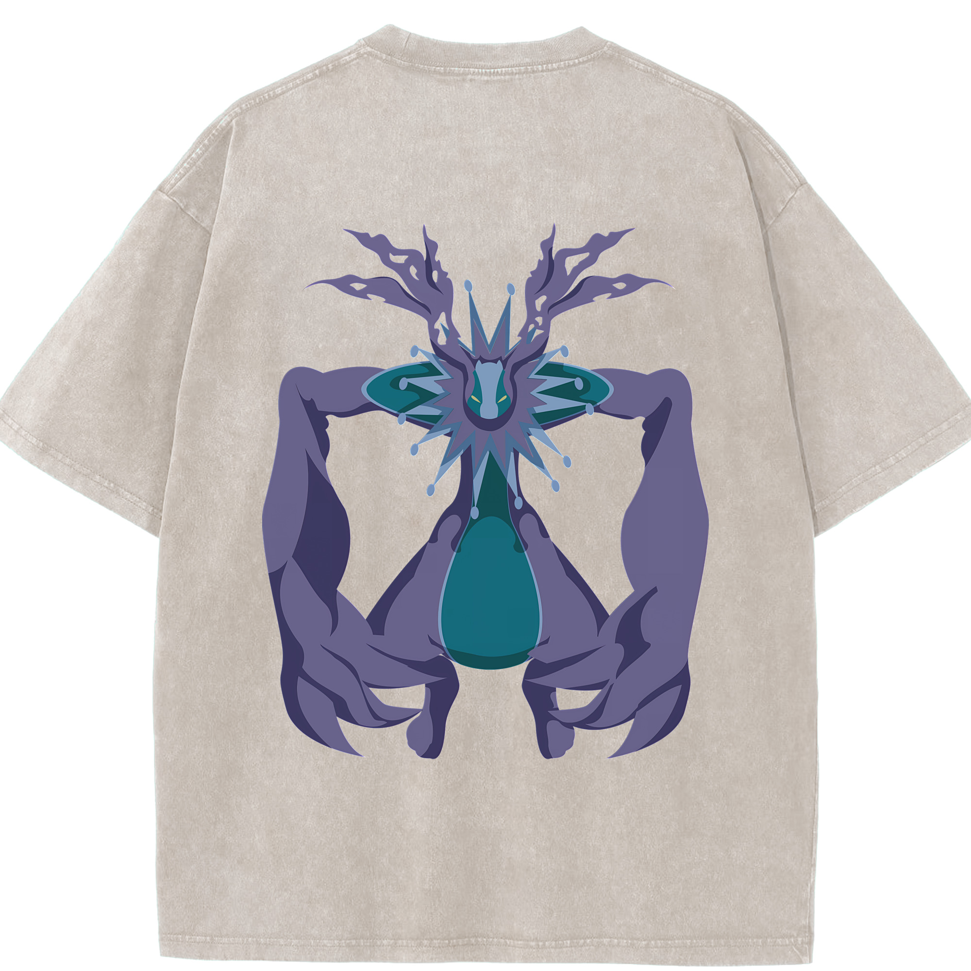 （画像用） Digimon デジタルモンスター/デジモン 綿100% ヴィンテージ風 半袖Tシャツ（背面プリント）