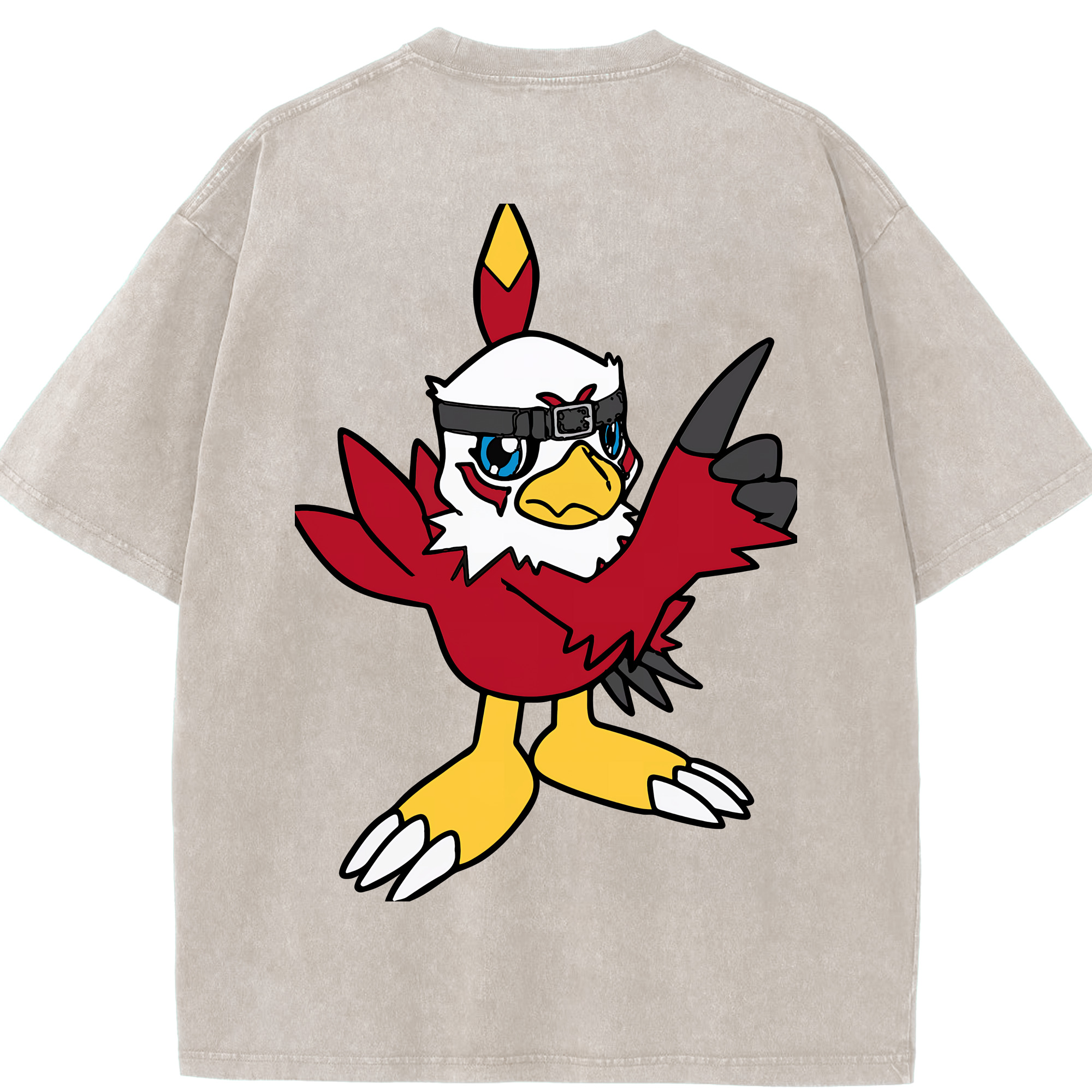 （画像用） Digimon デジタルモンスター/デジモン 綿100% ヴィンテージ風 半袖Tシャツ（背面プリント）