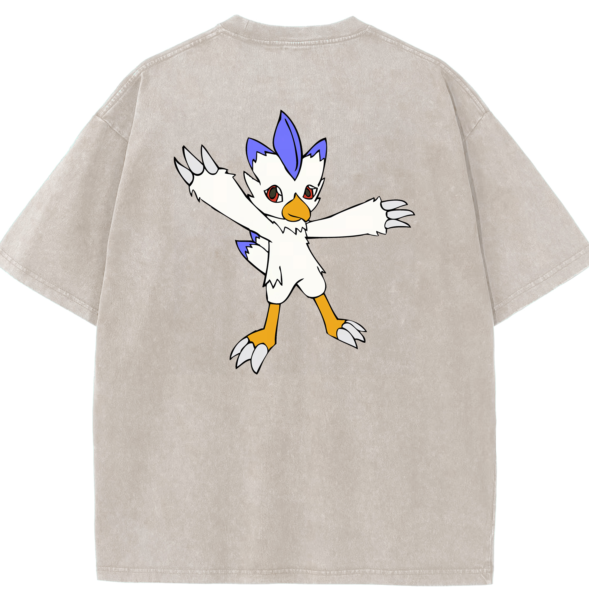 （画像用） Digimon デジタルモンスター/デジモン 綿100% ヴィンテージ風 半袖Tシャツ（背面プリント）