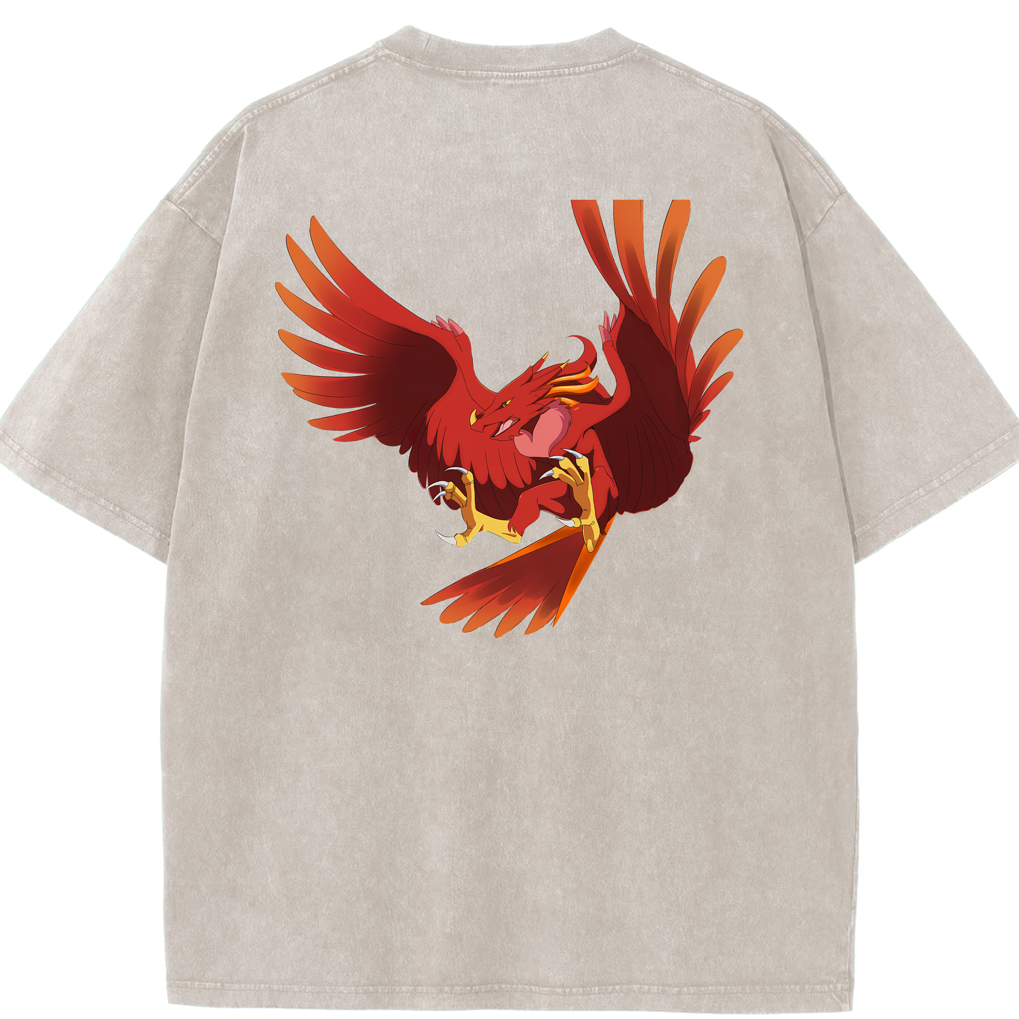 （画像用） Digimon デジタルモンスター/デジモン 綿100% ヴィンテージ風 半袖Tシャツ（背面プリント）