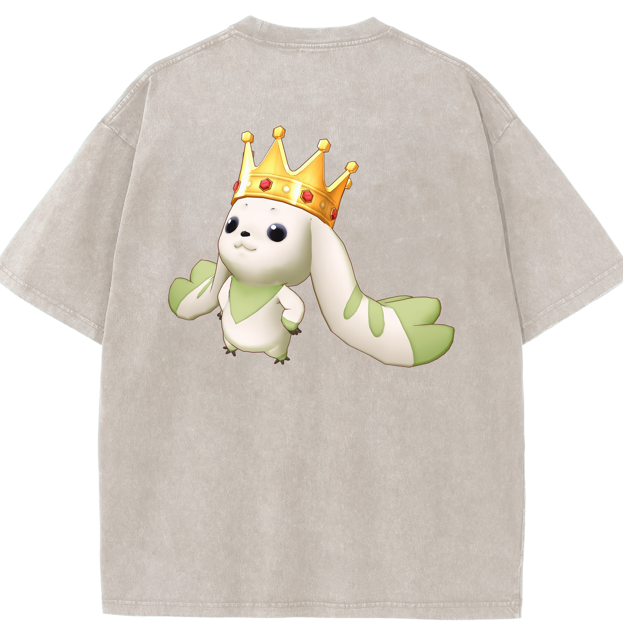 （画像用） Digimon デジタルモンスター/デジモン 綿100% ヴィンテージ風 半袖Tシャツ（背面プリント）