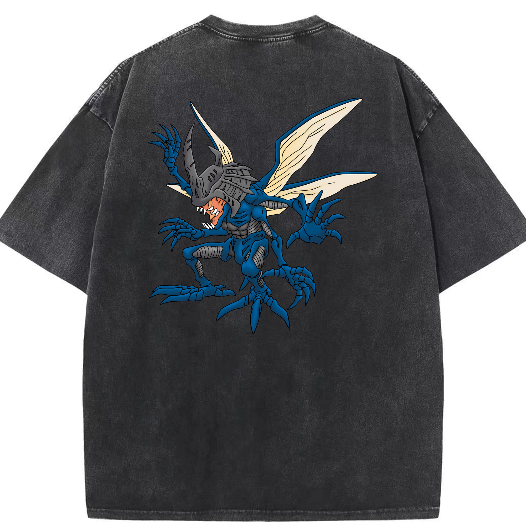 （画像用） Digimon デジタルモンスター/デジモン 綿100% ヴィンテージ風 半袖Tシャツ（背面プリント）