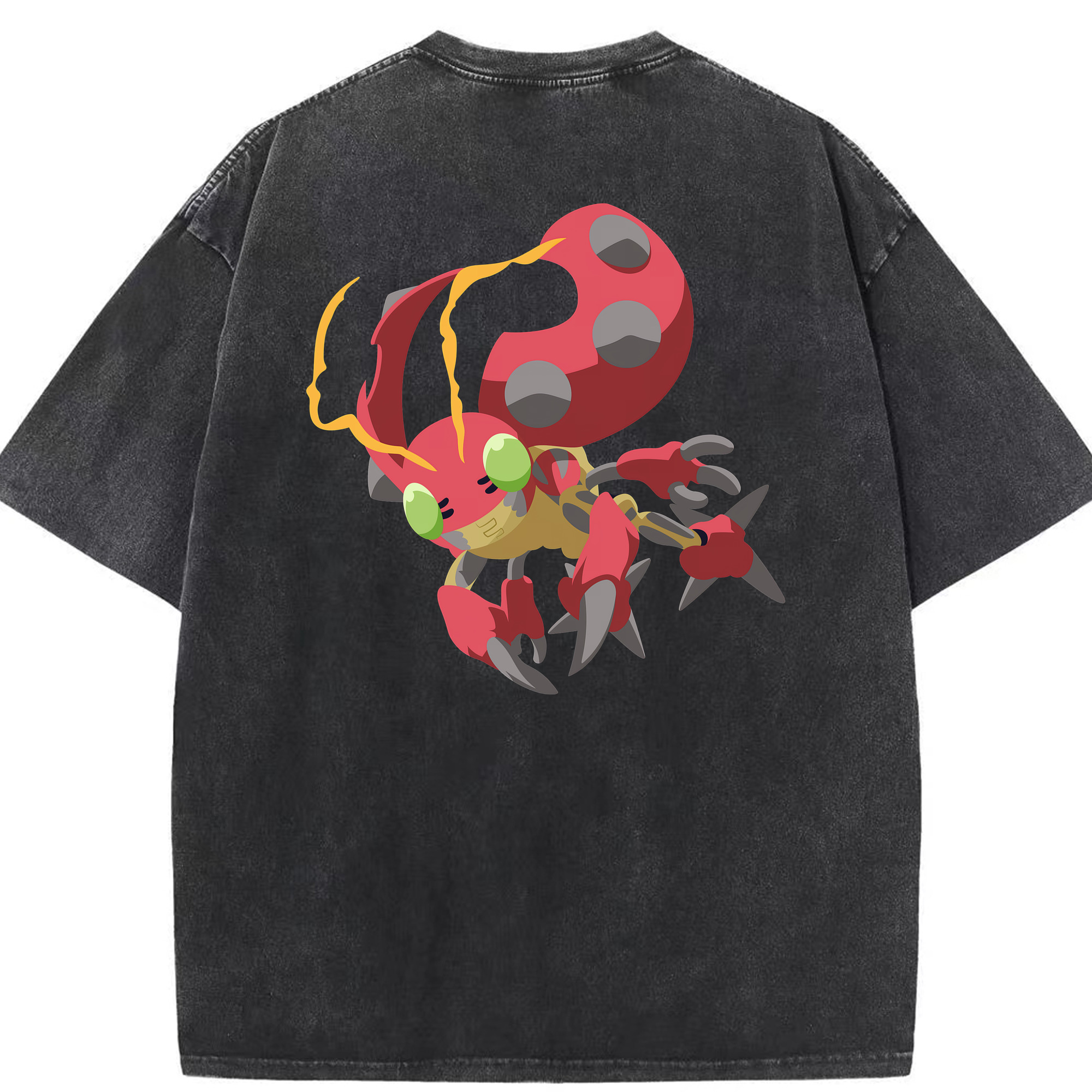 （画像用） Digimon デジタルモンスター/デジモン 綿100% ヴィンテージ風 半袖Tシャツ（背面プリント）