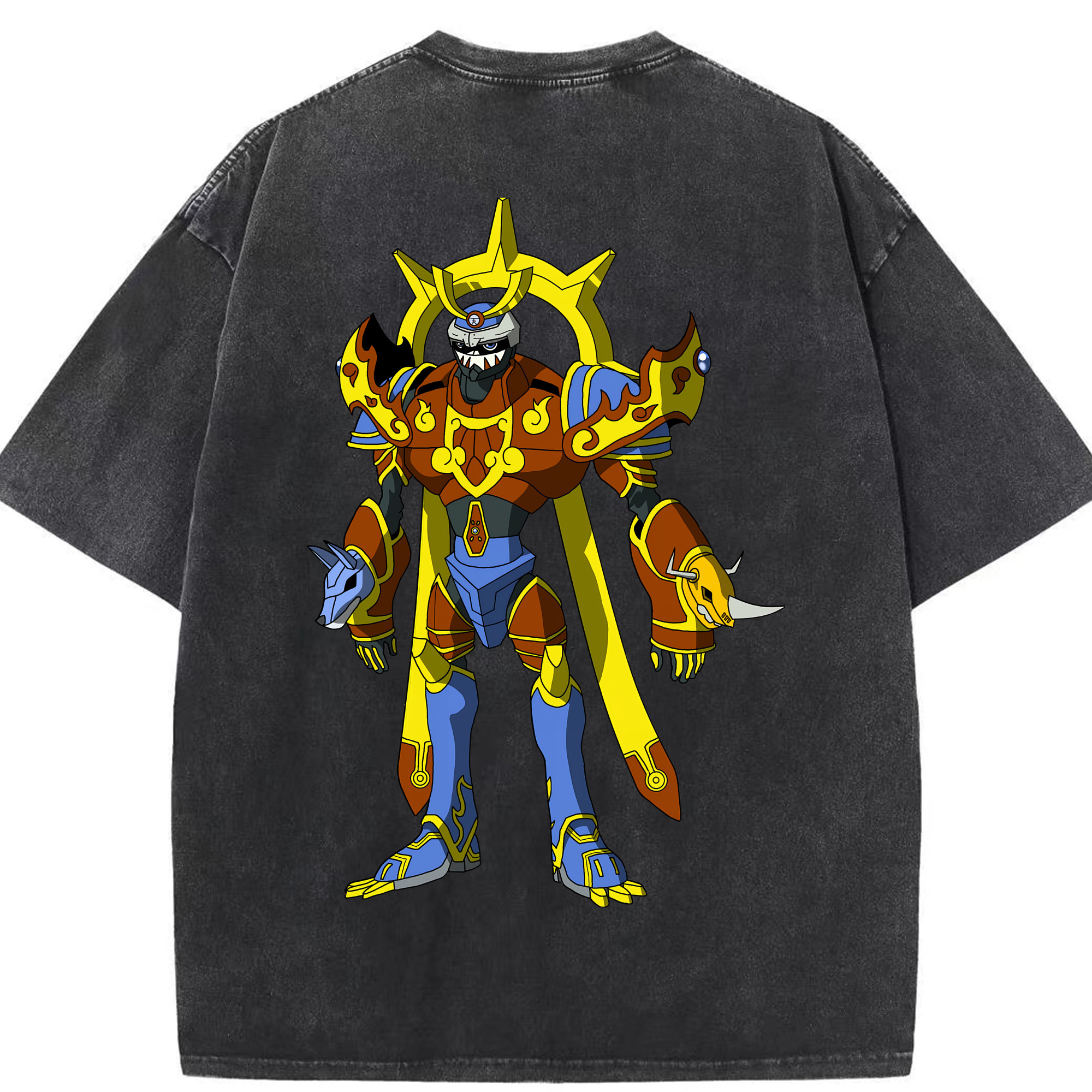 （画像用） Digimon デジタルモンスター/デジモン 綿100% ヴィンテージ風 半袖Tシャツ（背面プリント）