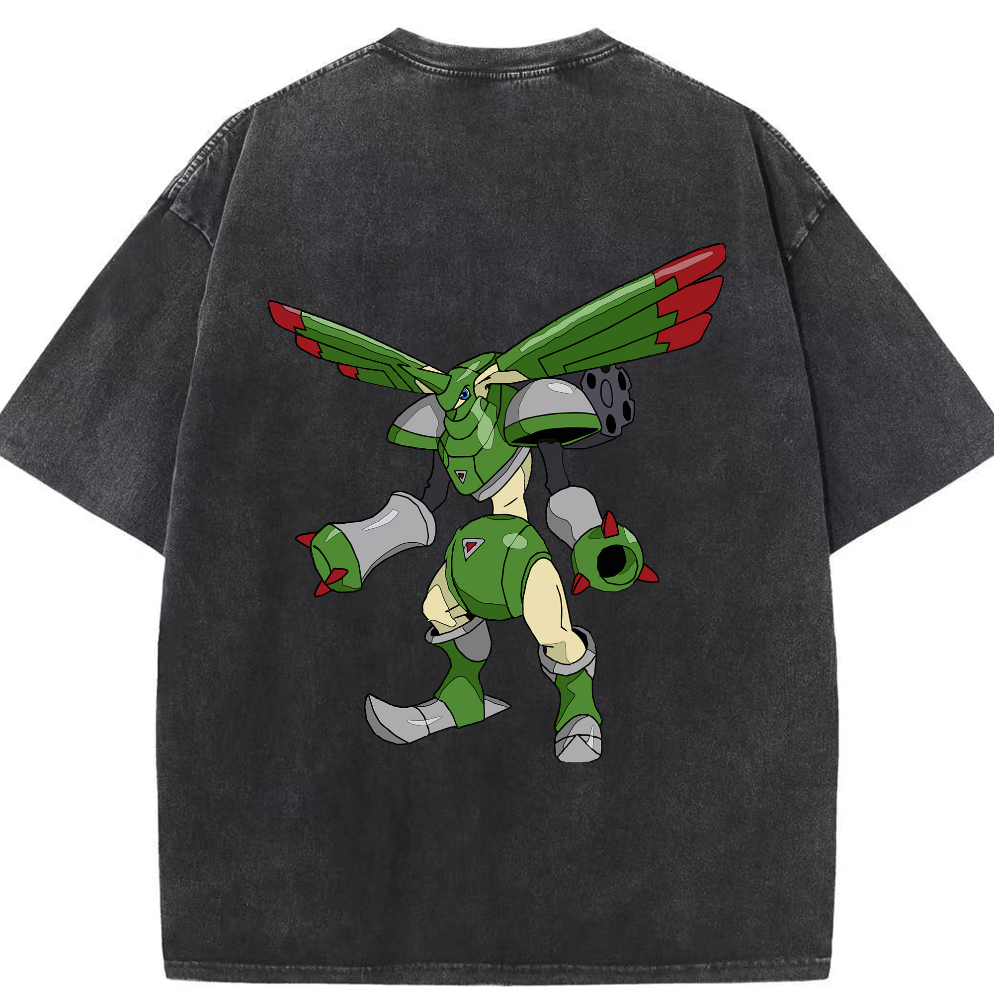 （画像用） Digimon デジタルモンスター/デジモン 綿100% ヴィンテージ風 半袖Tシャツ（背面プリント）