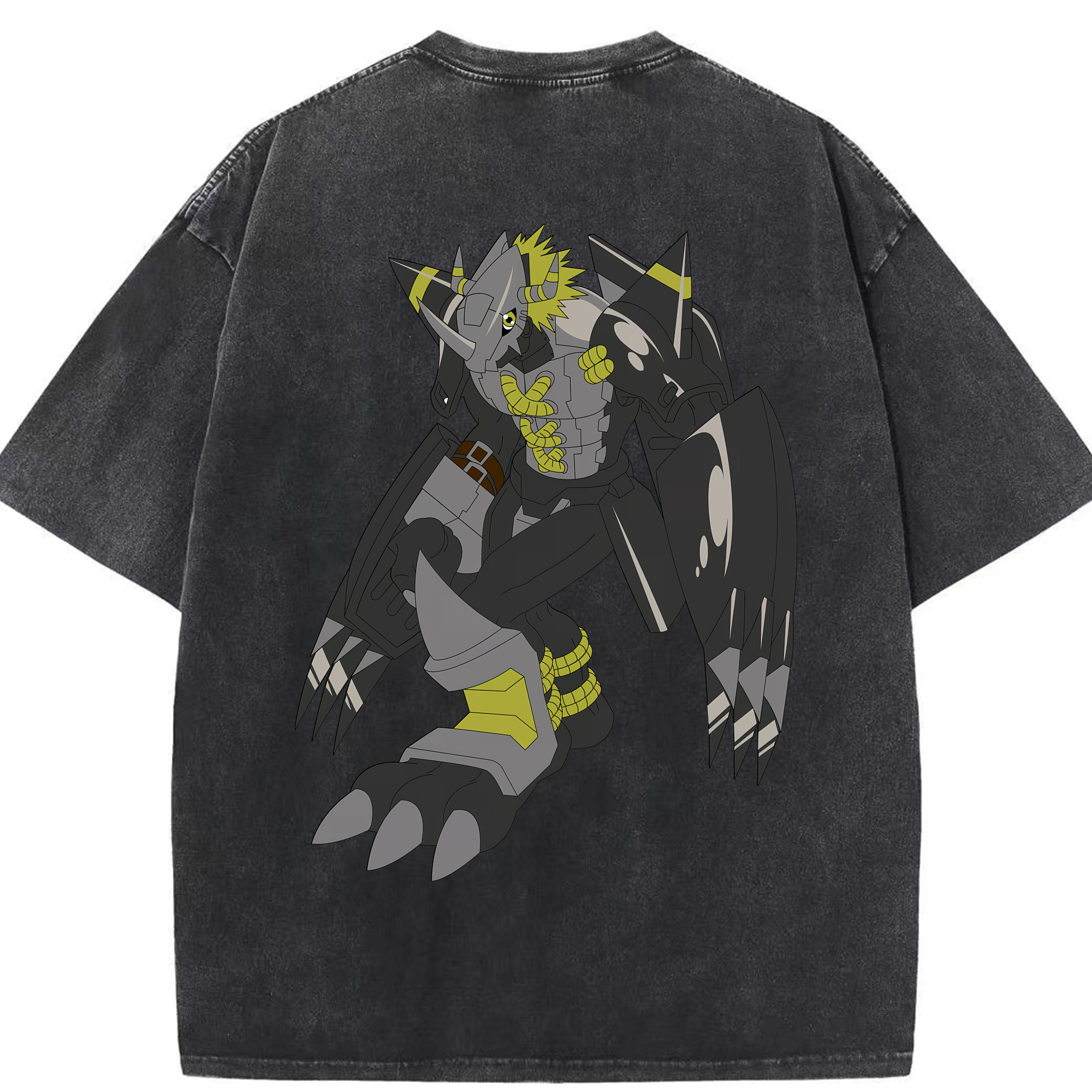 （画像用） Digimon デジタルモンスター/デジモン 綿100% ヴィンテージ風 半袖Tシャツ（背面プリント）