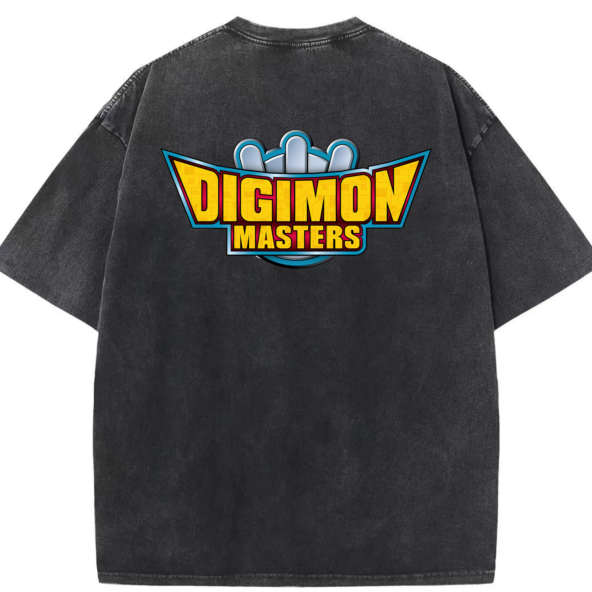 （画像用） Digimon デジタルモンスター/デジモン 綿100% ヴィンテージ風 半袖Tシャツ（背面プリント）