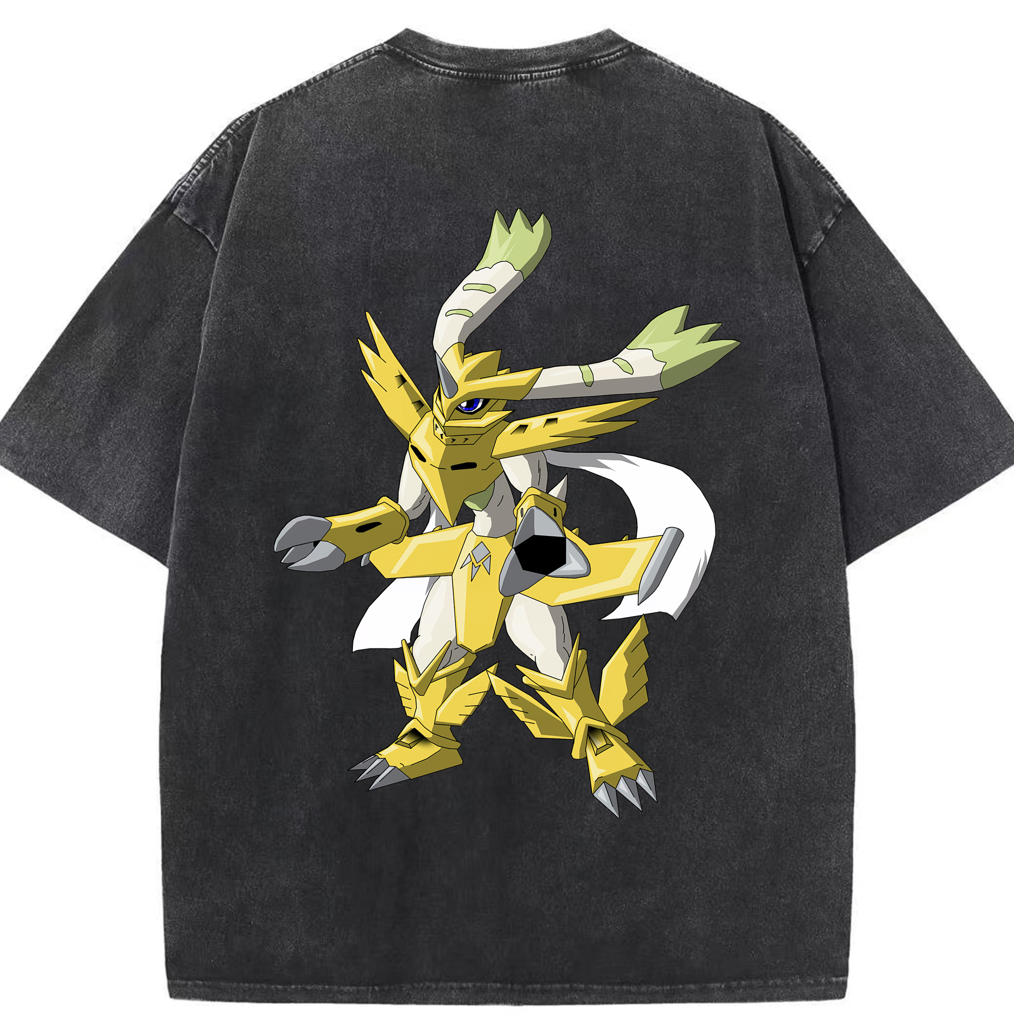 （画像用） Digimon デジタルモンスター/デジモン 綿100% ヴィンテージ風 半袖Tシャツ（背面プリント）