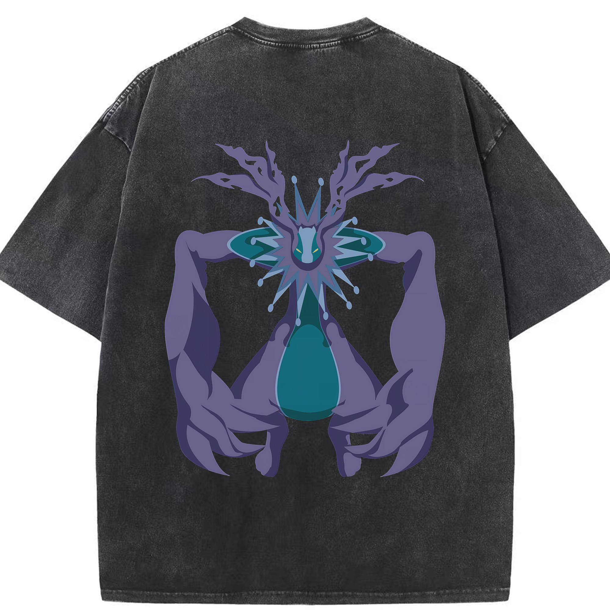 （画像用） Digimon デジタルモンスター/デジモン 綿100% ヴィンテージ風 半袖Tシャツ（背面プリント）