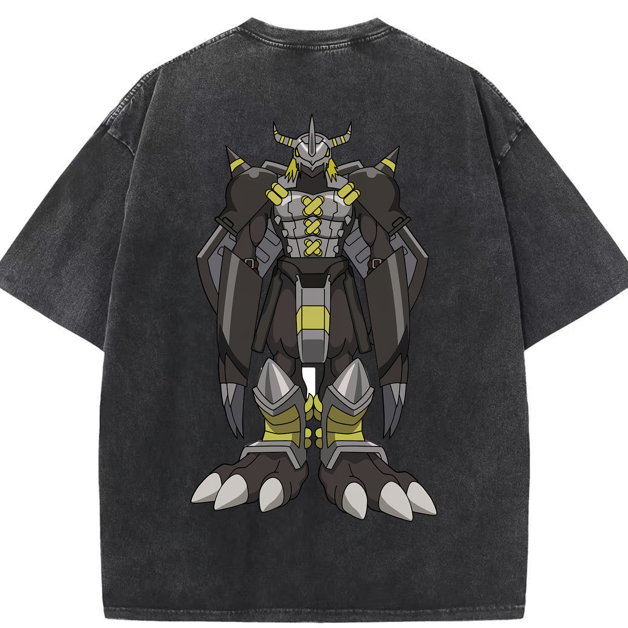 （画像用） Digimon デジタルモンスター/デジモン 綿100% ヴィンテージ風 半袖Tシャツ（背面プリント）
