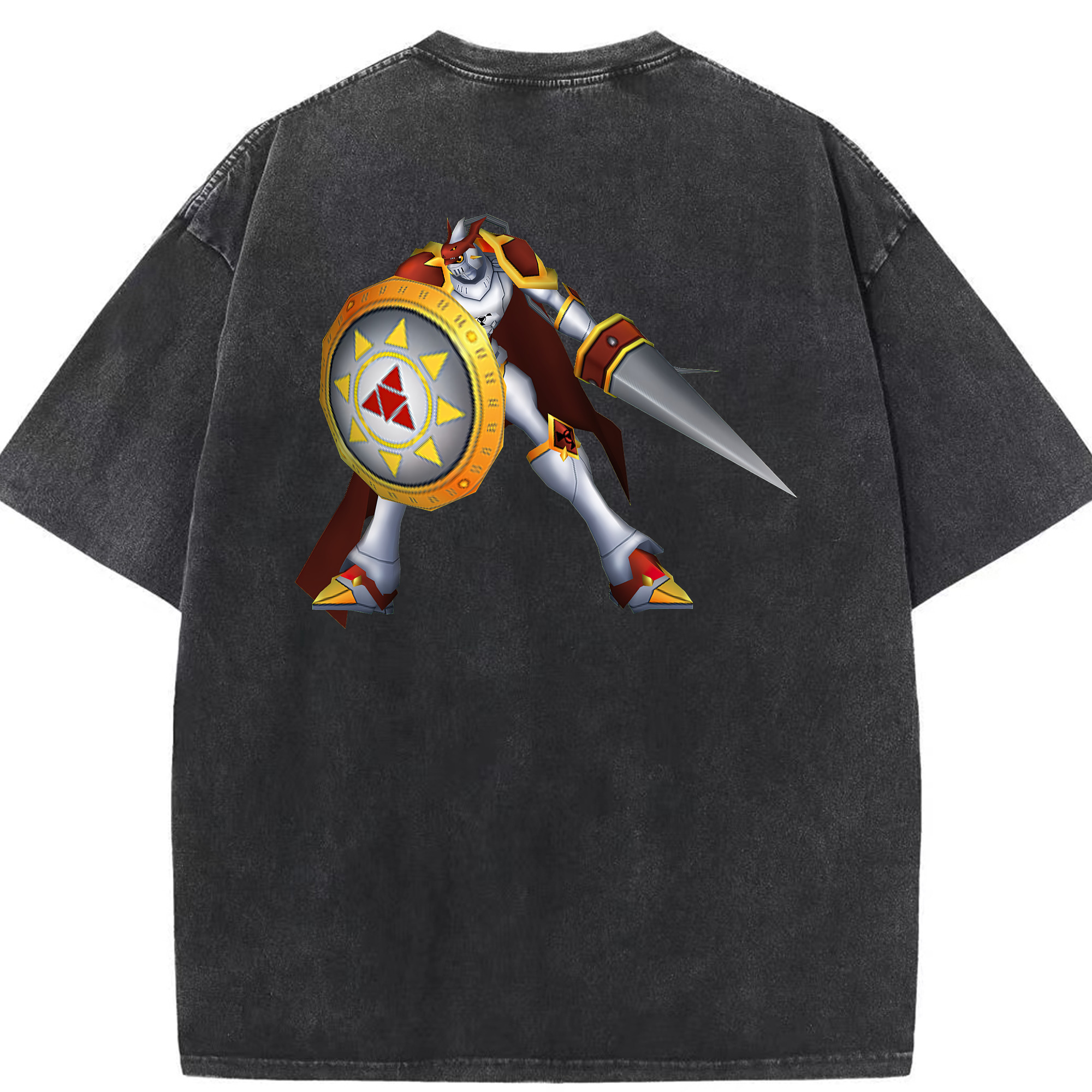 （画像用） Digimon デジタルモンスター/デジモン 綿100% ヴィンテージ風 半袖Tシャツ（背面プリント）