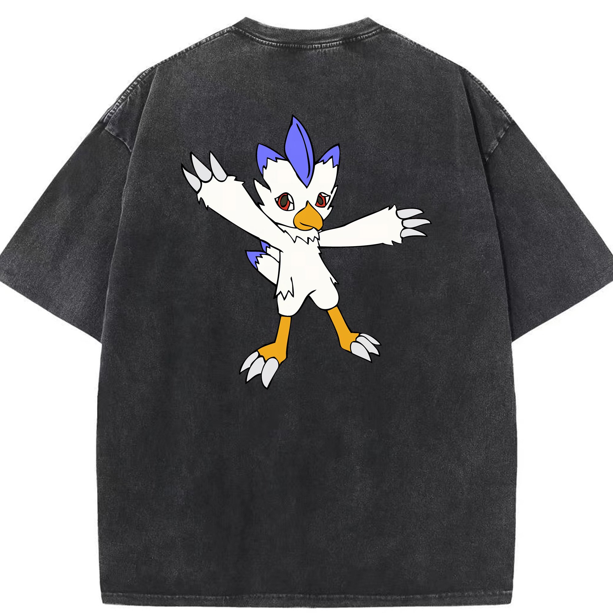 （画像用） Digimon デジタルモンスター/デジモン 綿100% ヴィンテージ風 半袖Tシャツ（背面プリント）