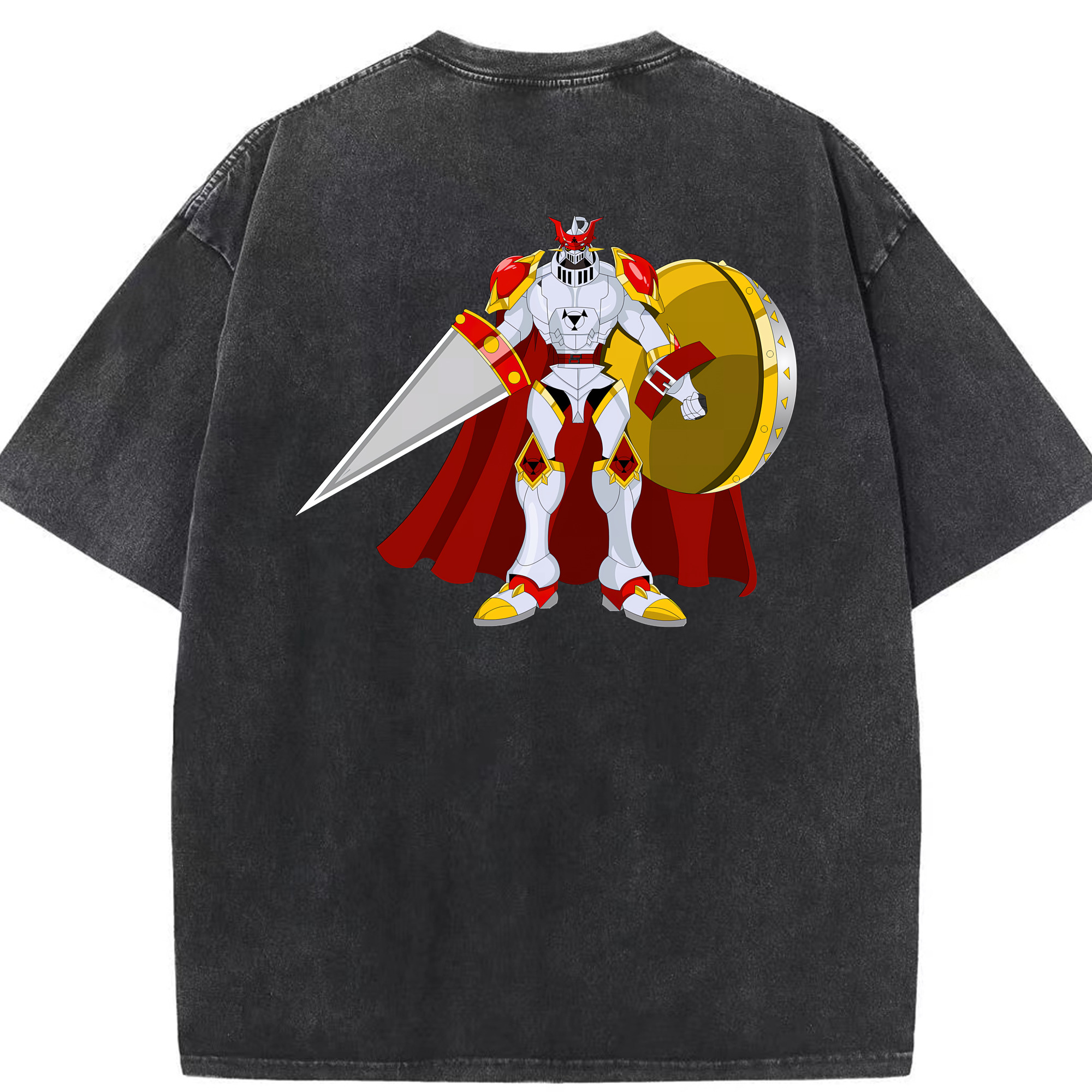 （画像用） Digimon デジタルモンスター/デジモン 綿100% ヴィンテージ風 半袖Tシャツ（背面プリント）