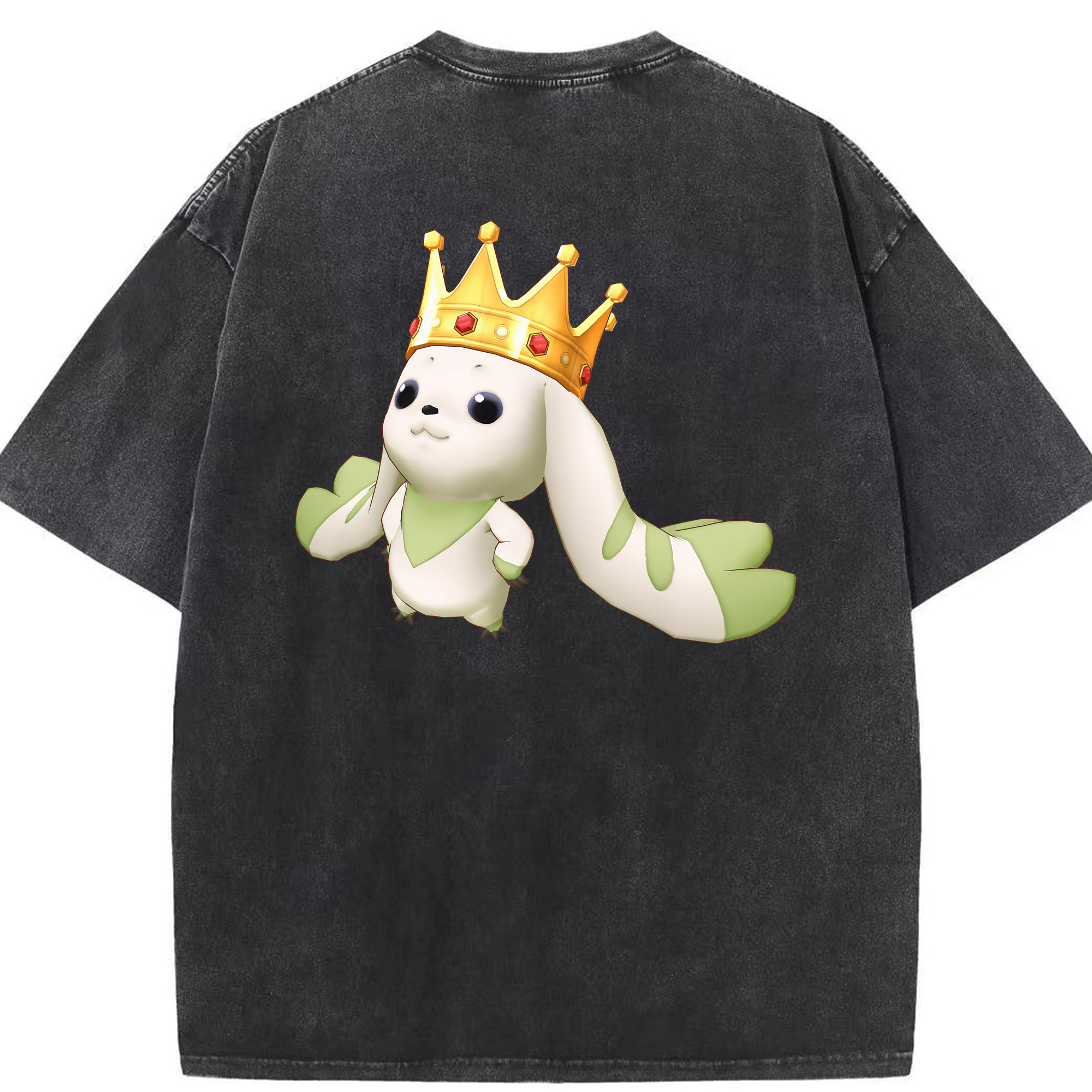 （画像用） Digimon デジタルモンスター/デジモン 綿100% ヴィンテージ風 半袖Tシャツ（背面プリント）