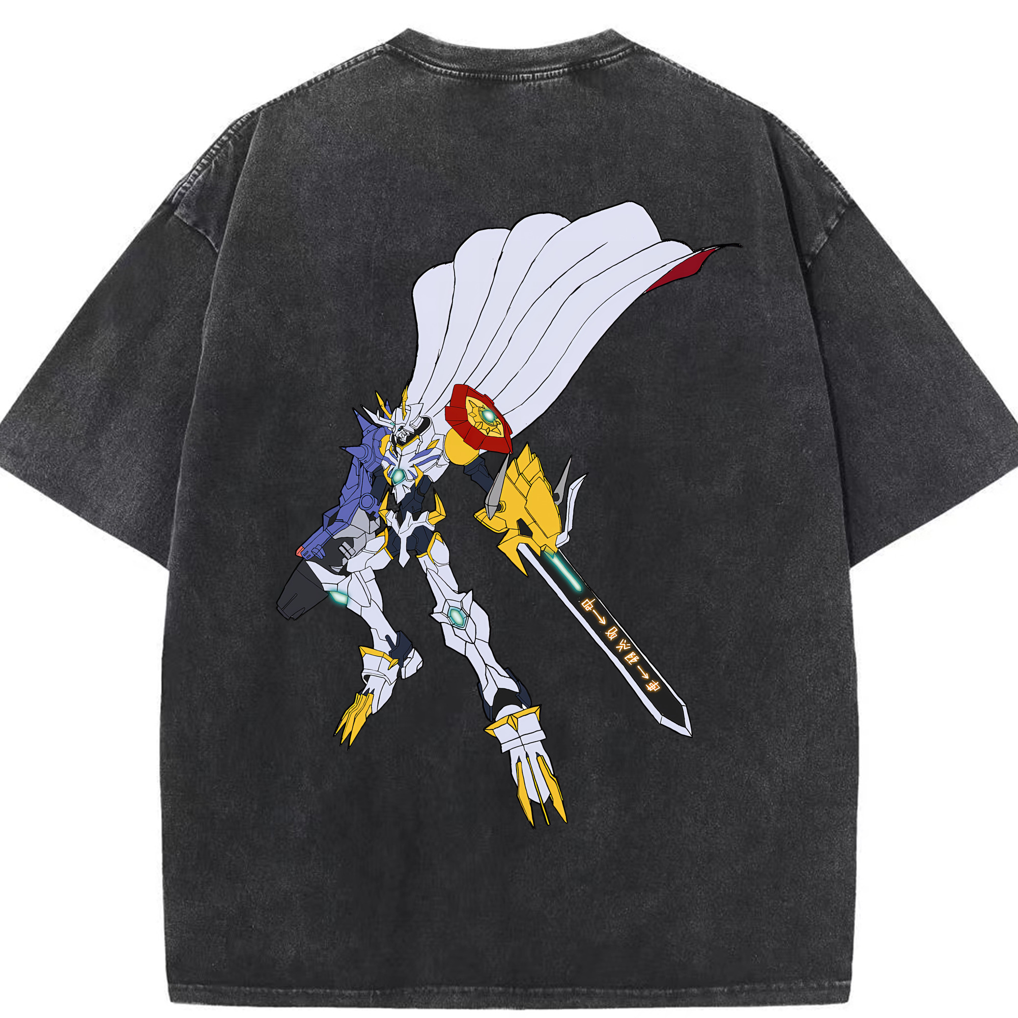 （画像用） Digimon デジタルモンスター/デジモン 綿100% ヴィンテージ風 半袖Tシャツ（背面プリント）