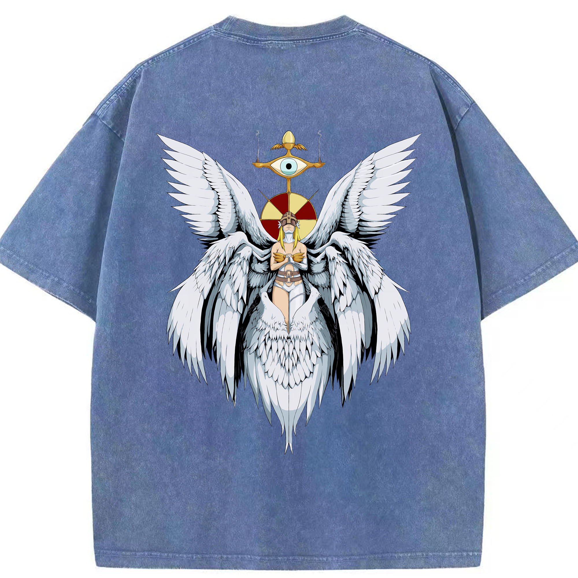 （画像用） Digimon デジタルモンスター/デジモン 綿100% ヴィンテージ風 半袖Tシャツ（背面プリント）
