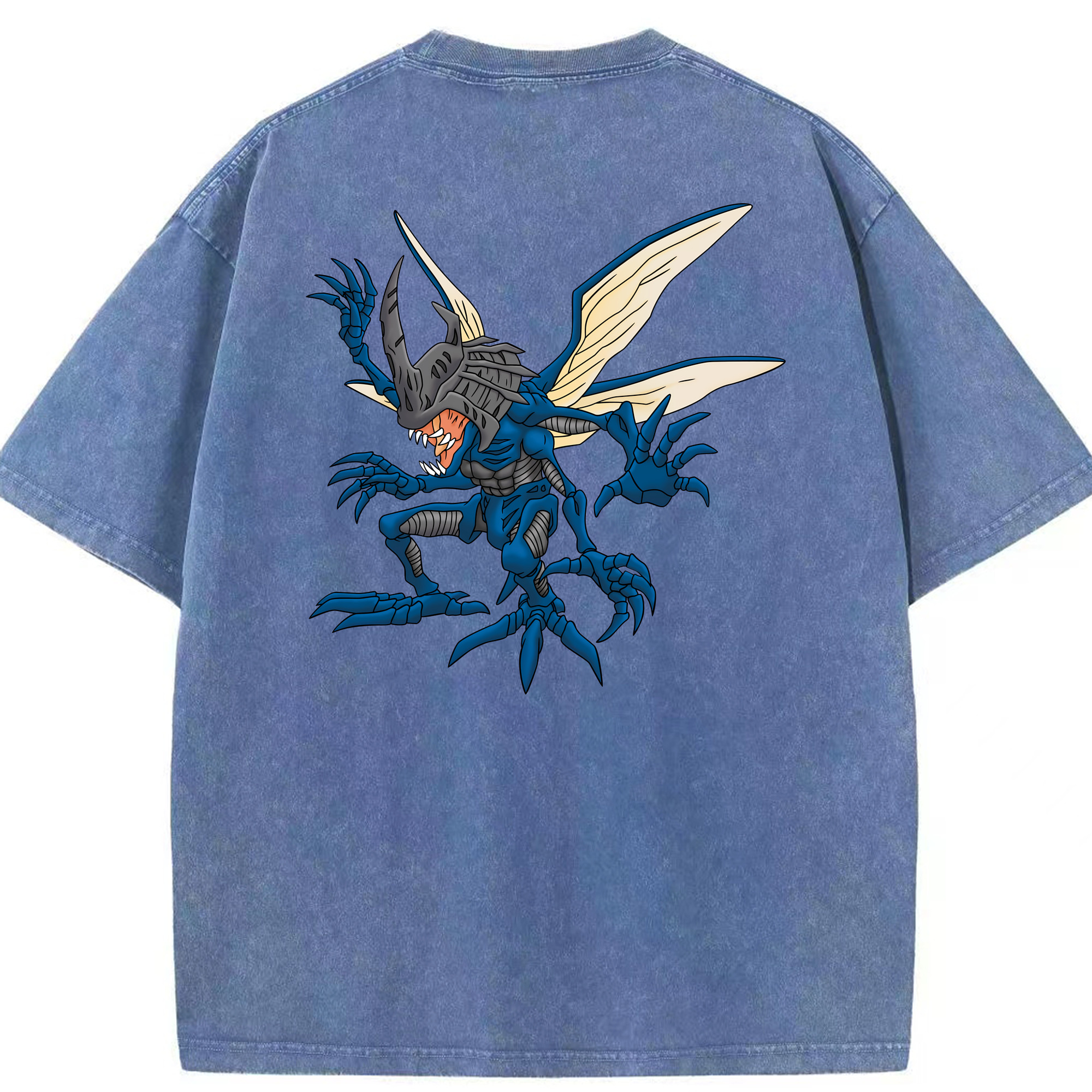 （画像用） Digimon デジタルモンスター/デジモン 綿100% ヴィンテージ風 半袖Tシャツ（背面プリント）