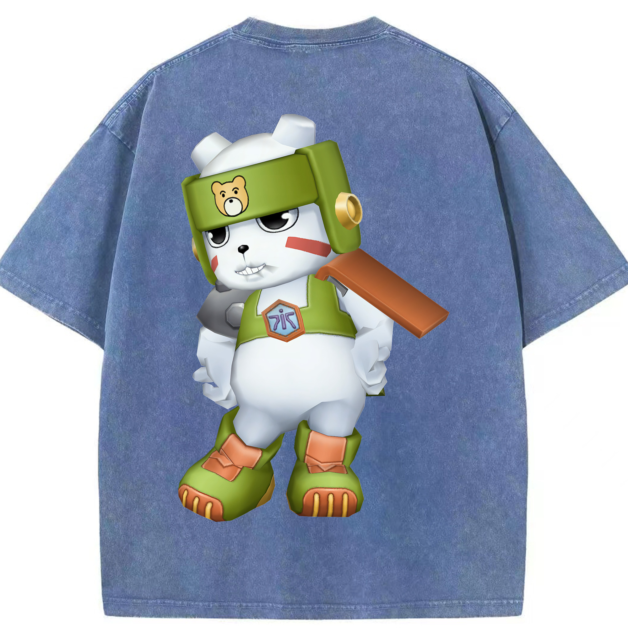 （画像用） Digimon デジタルモンスター/デジモン 綿100% ヴィンテージ風 半袖Tシャツ（背面プリント）