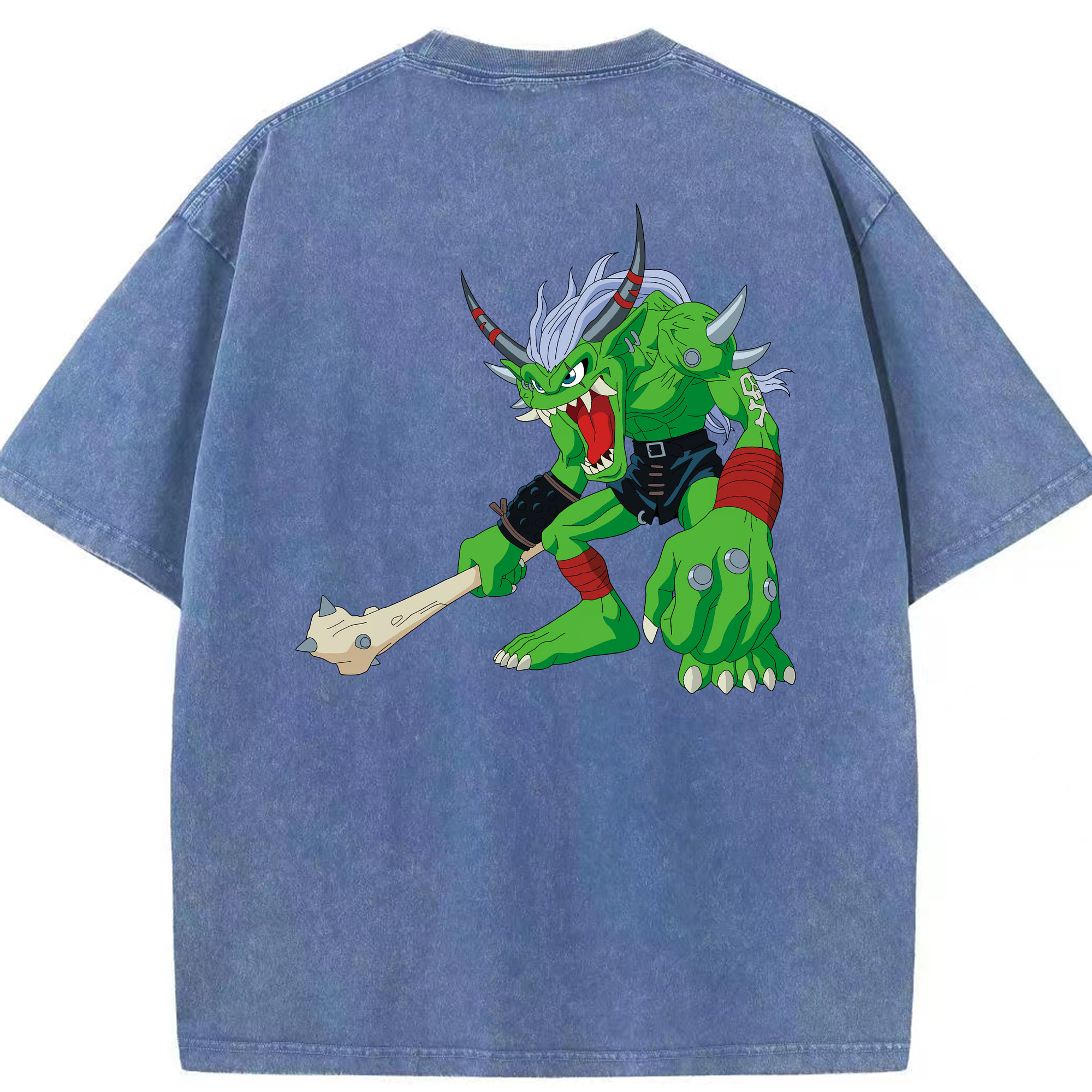 （画像用） Digimon デジタルモンスター/デジモン 綿100% ヴィンテージ風 半袖Tシャツ（背面プリント）