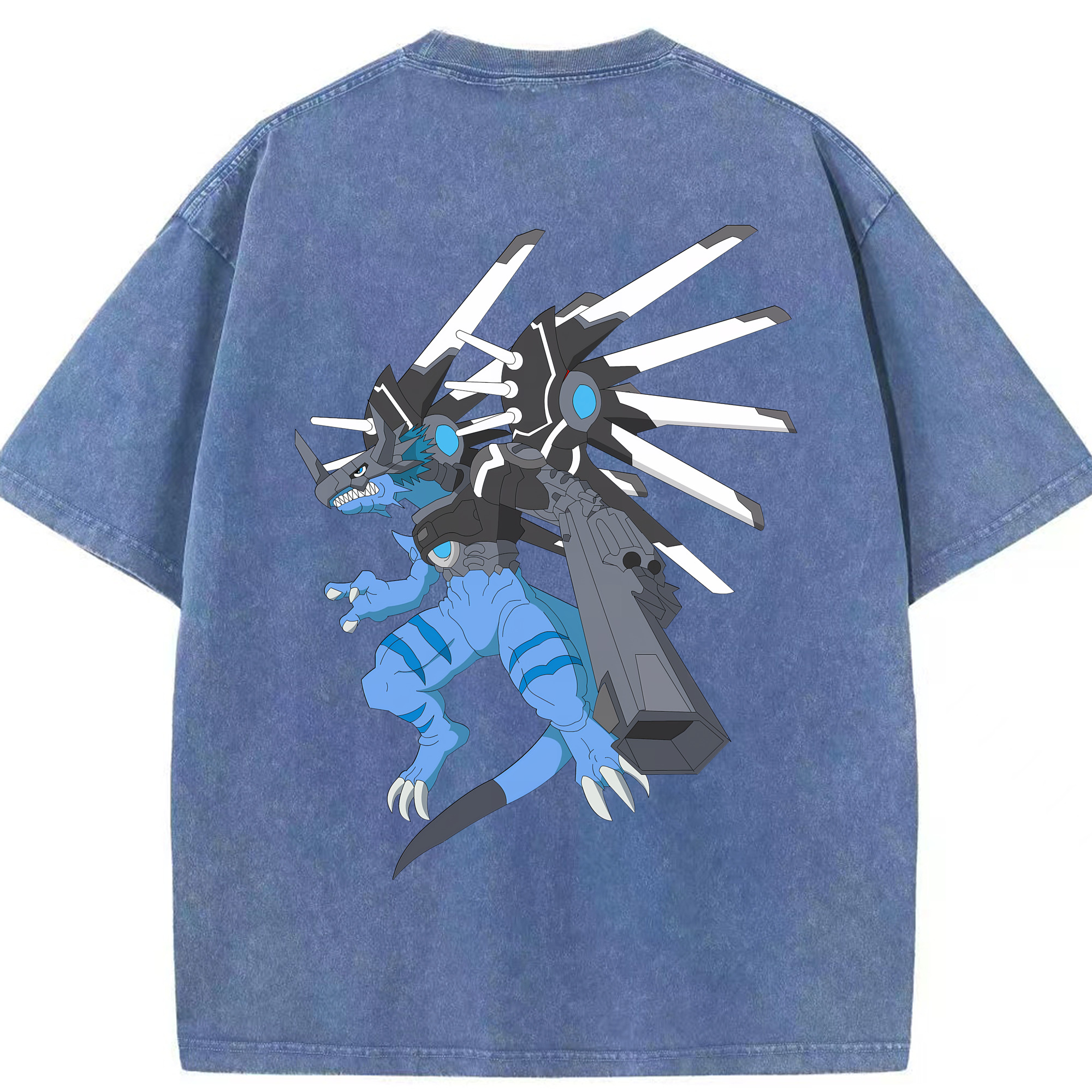 （画像用） Digimon デジタルモンスター/デジモン 綿100% ヴィンテージ風 半袖Tシャツ（背面プリント）