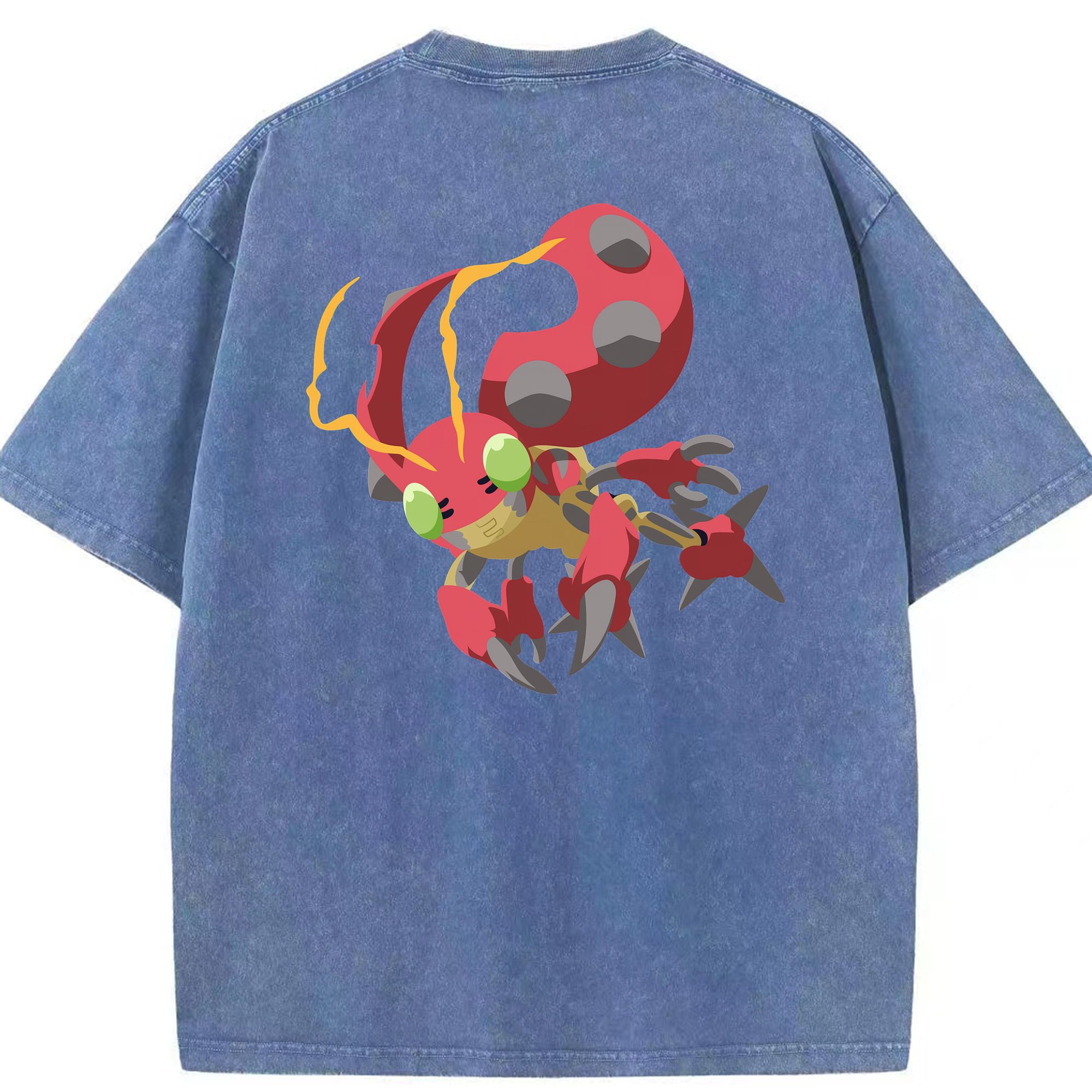 （画像用） Digimon デジタルモンスター/デジモン 綿100% ヴィンテージ風 半袖Tシャツ（背面プリント）