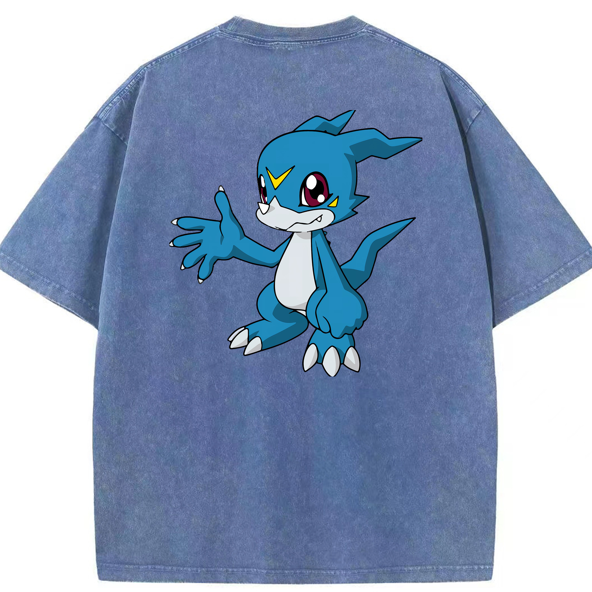 （画像用） Digimon デジタルモンスター/デジモン 綿100% ヴィンテージ風 半袖Tシャツ（背面プリント）