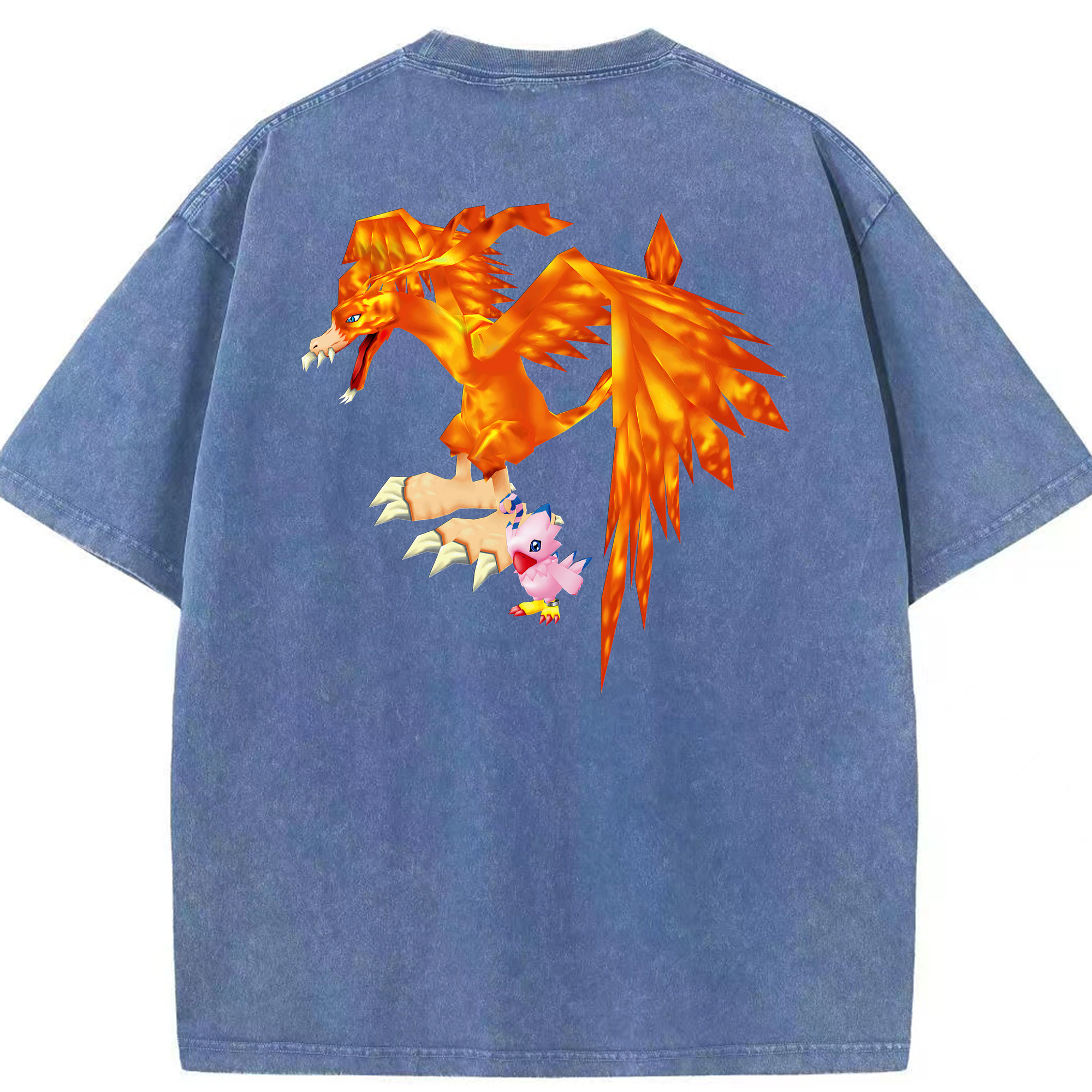 （画像用） Digimon デジタルモンスター/デジモン 綿100% ヴィンテージ風 半袖Tシャツ（背面プリント）