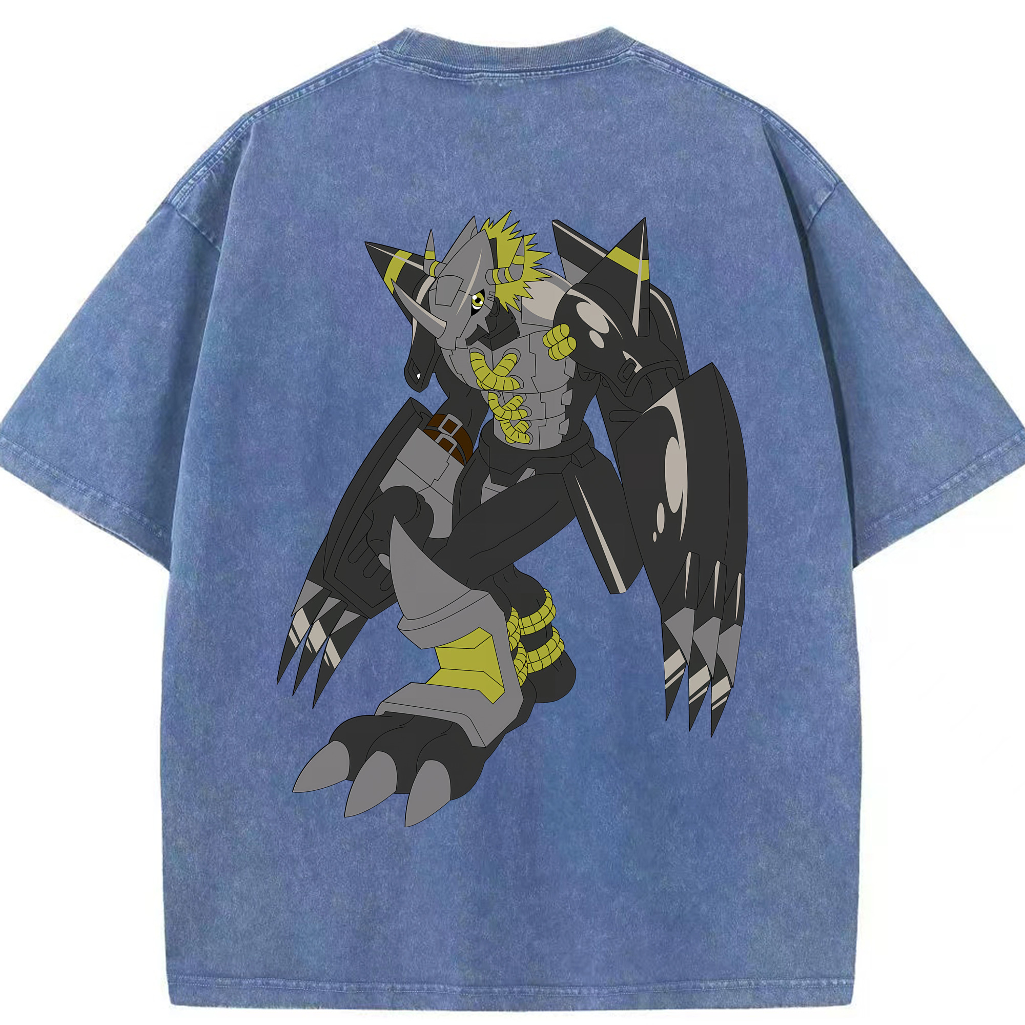 （画像用） Digimon デジタルモンスター/デジモン 綿100% ヴィンテージ風 半袖Tシャツ（背面プリント）