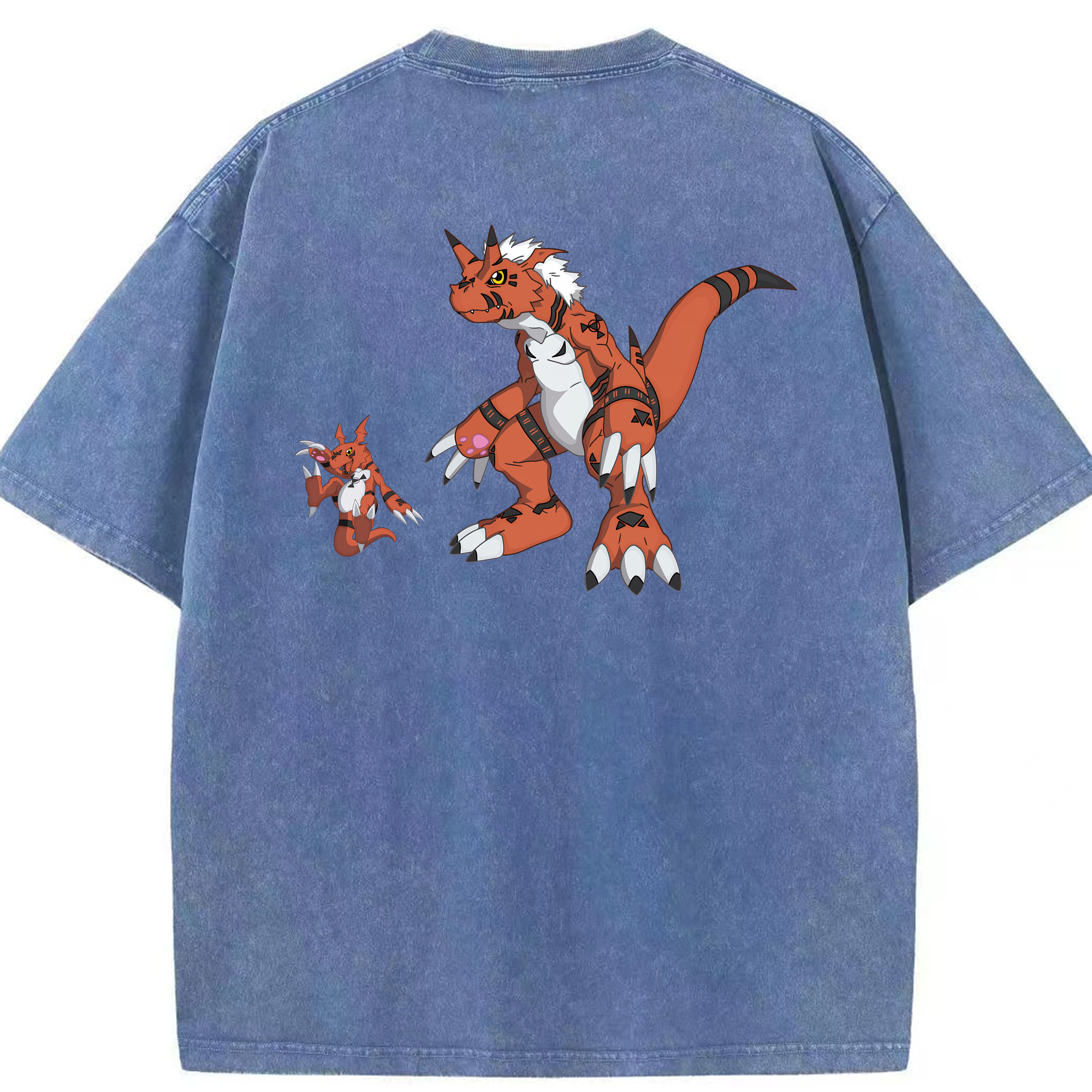 （画像用） Digimon デジタルモンスター/デジモン 綿100% ヴィンテージ風 半袖Tシャツ（背面プリント）