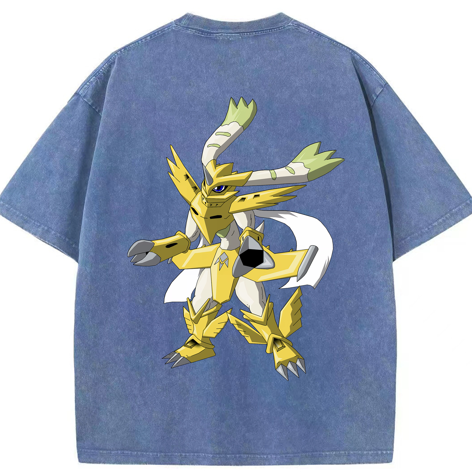 （画像用） Digimon デジタルモンスター/デジモン 綿100% ヴィンテージ風 半袖Tシャツ（背面プリント）