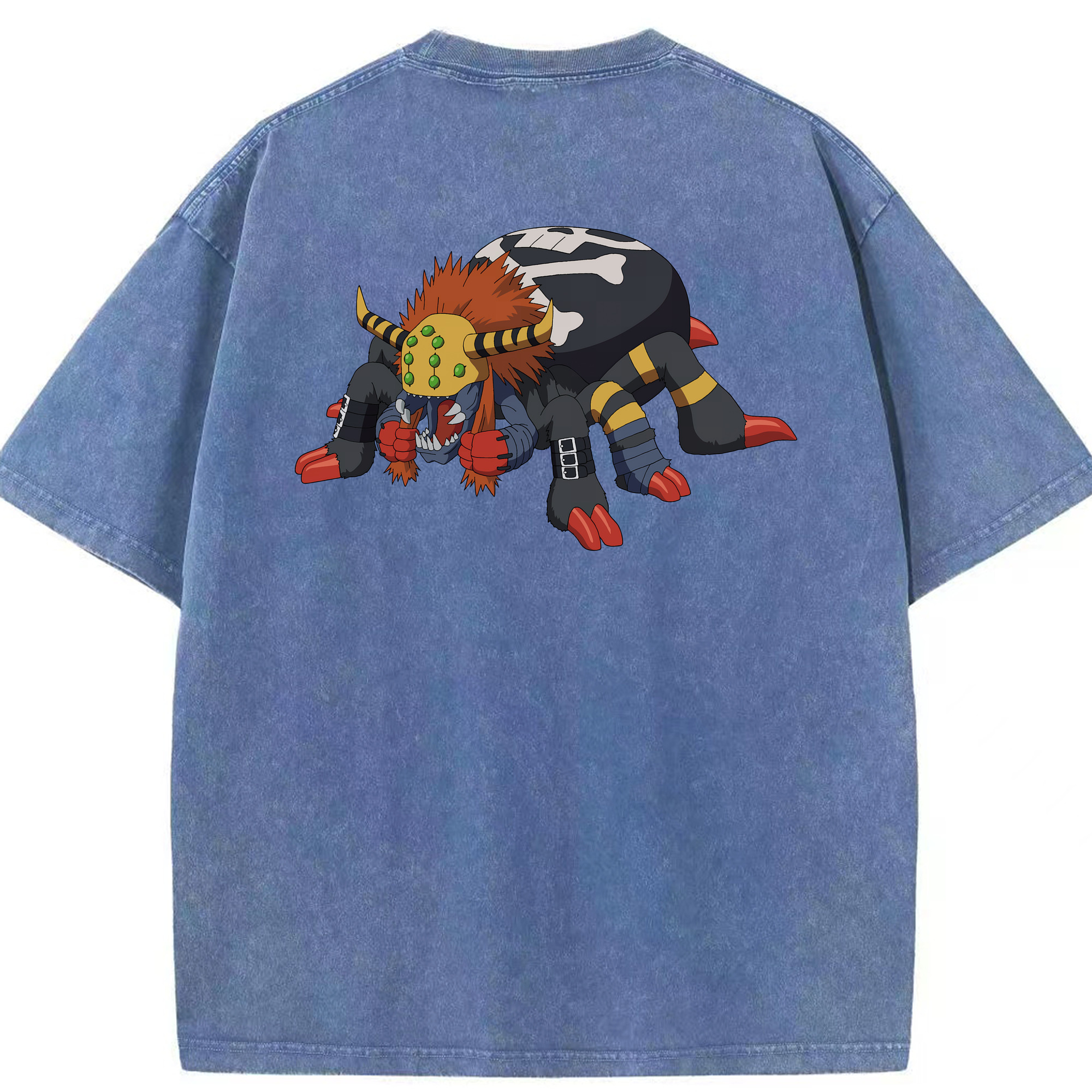 （画像用） Digimon デジタルモンスター/デジモン 綿100% ヴィンテージ風 半袖Tシャツ（背面プリント）