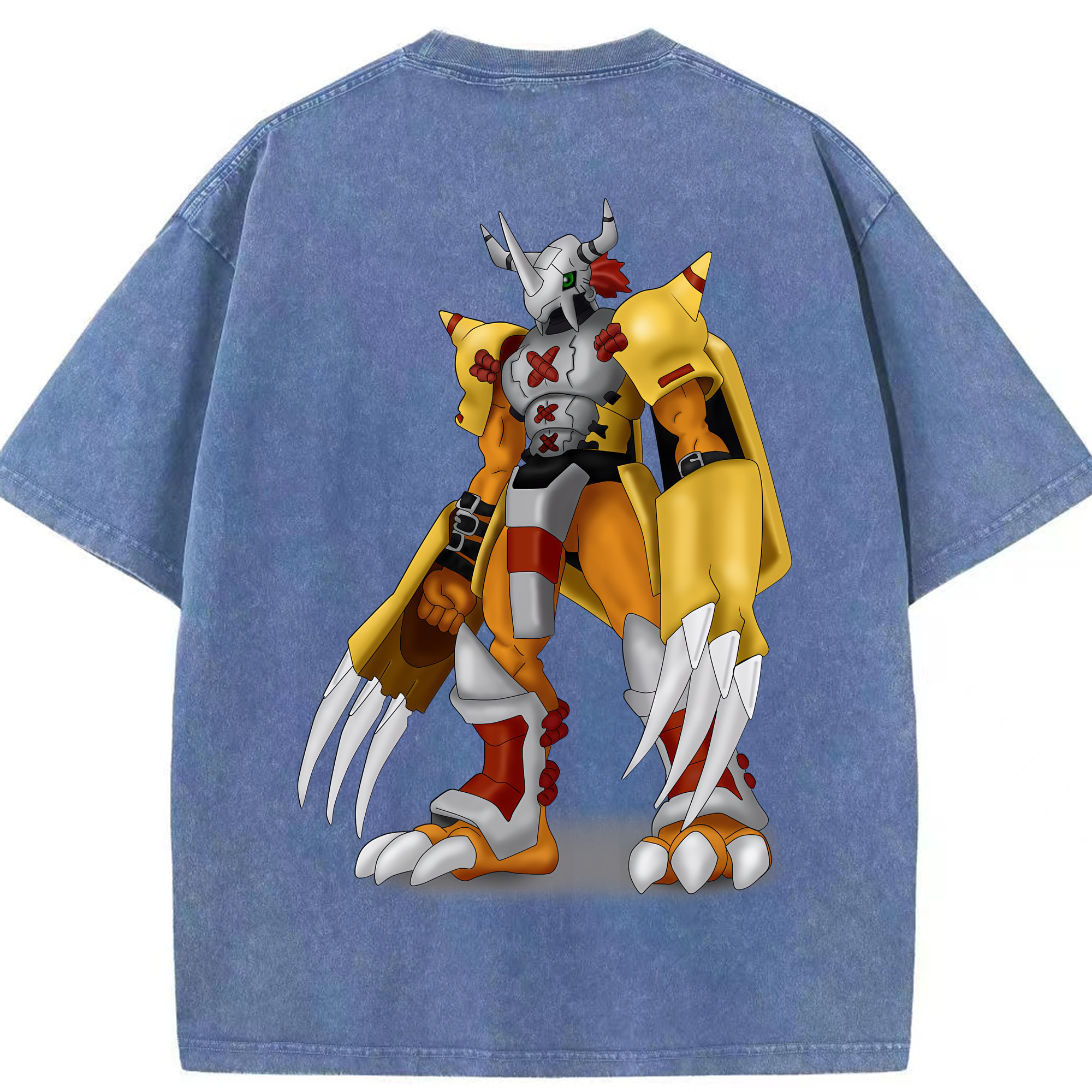 （画像用） Digimon デジタルモンスター/デジモン 綿100% ヴィンテージ風 半袖Tシャツ（背面プリント）