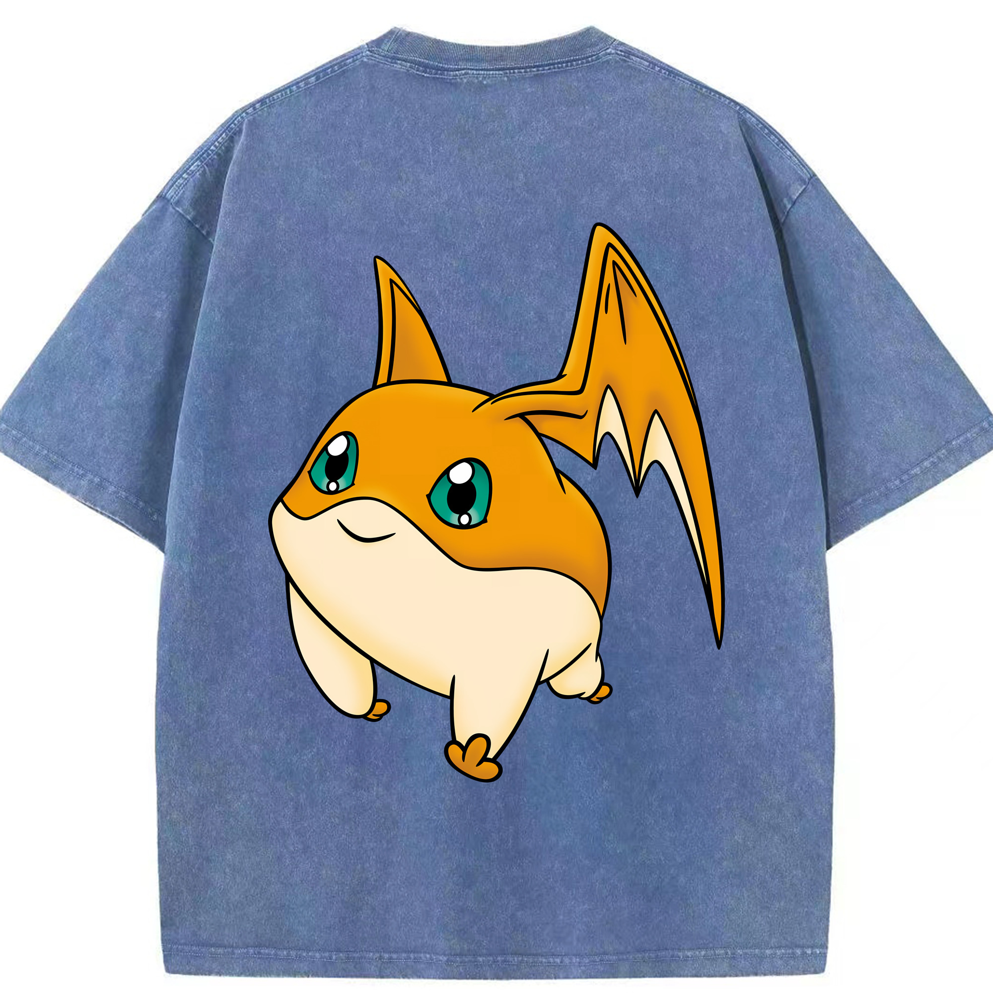 （画像用） Digimon デジタルモンスター/デジモン 綿100% ヴィンテージ風 半袖Tシャツ（背面プリント）