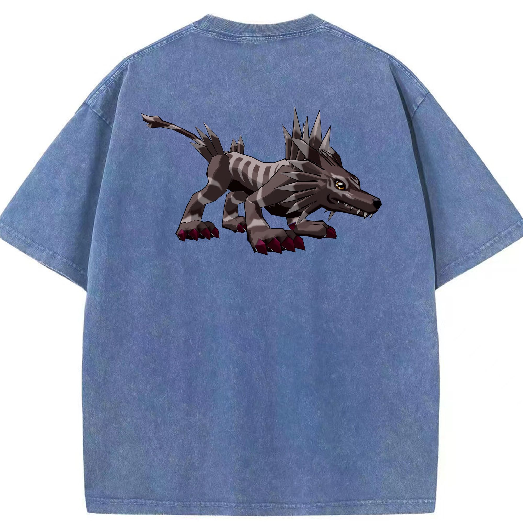 （画像用） Digimon デジタルモンスター/デジモン 綿100% ヴィンテージ風 半袖Tシャツ（背面プリント）