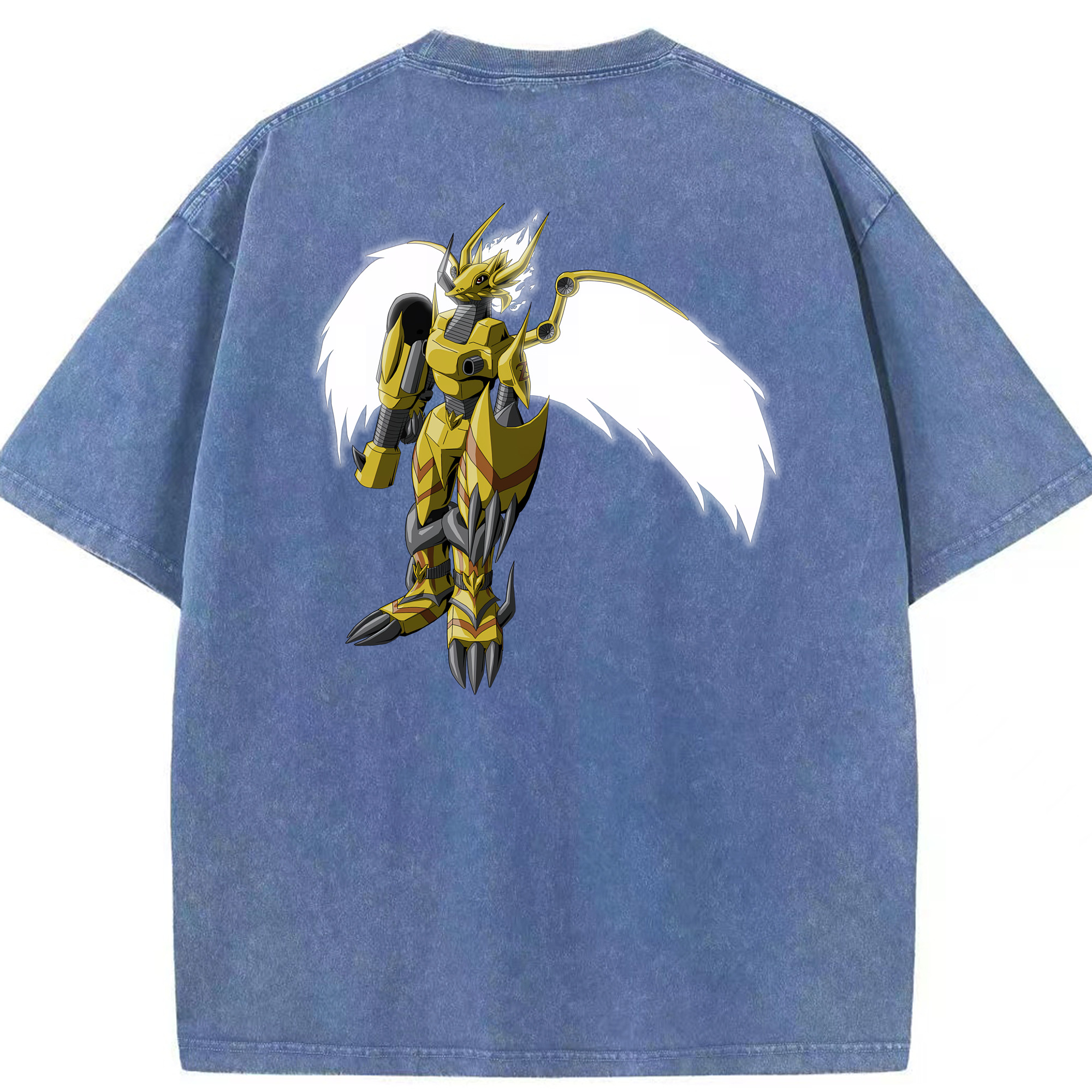 （画像用） Digimon デジタルモンスター/デジモン 綿100% ヴィンテージ風 半袖Tシャツ（背面プリント）