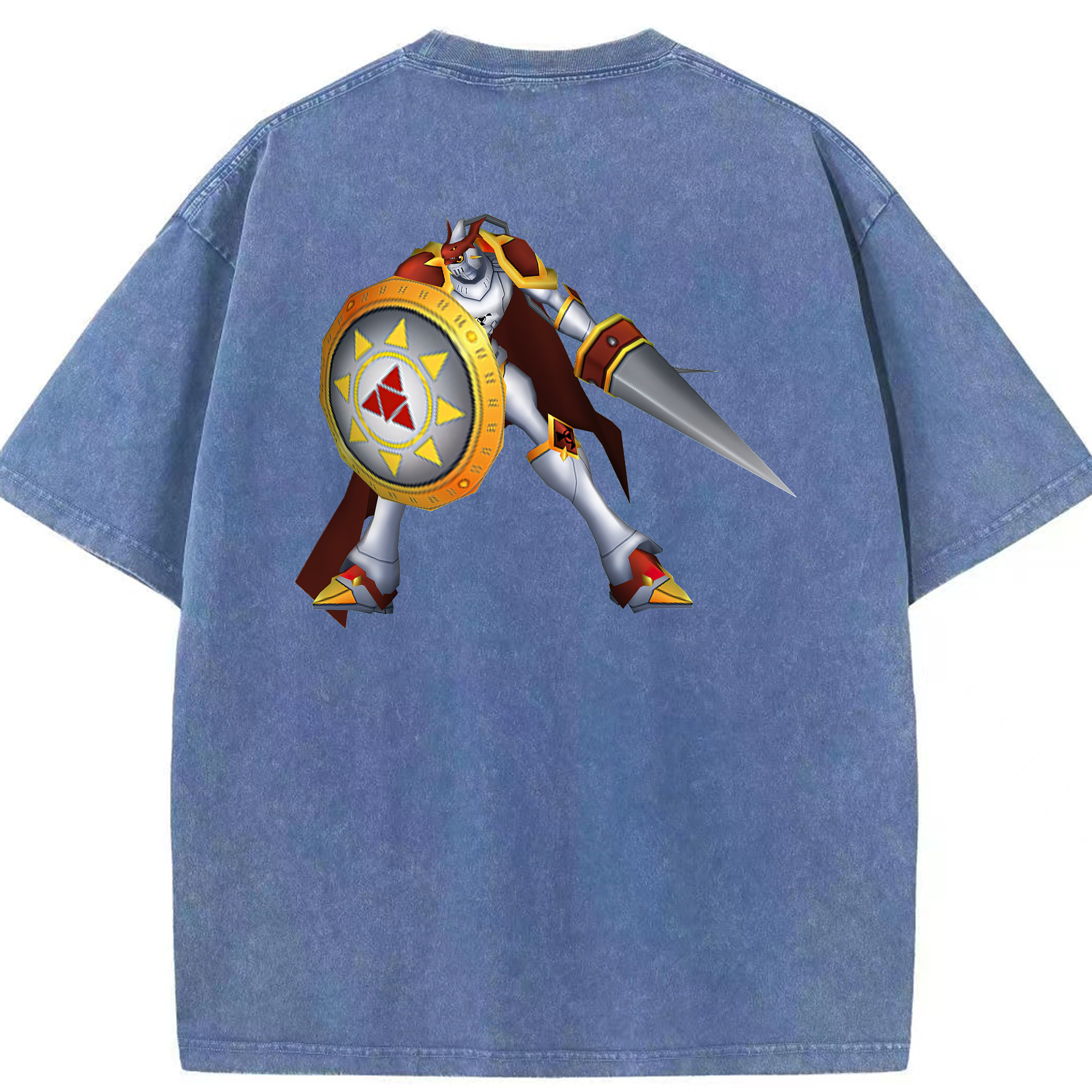 （画像用） Digimon デジタルモンスター/デジモン 綿100% ヴィンテージ風 半袖Tシャツ（背面プリント）
