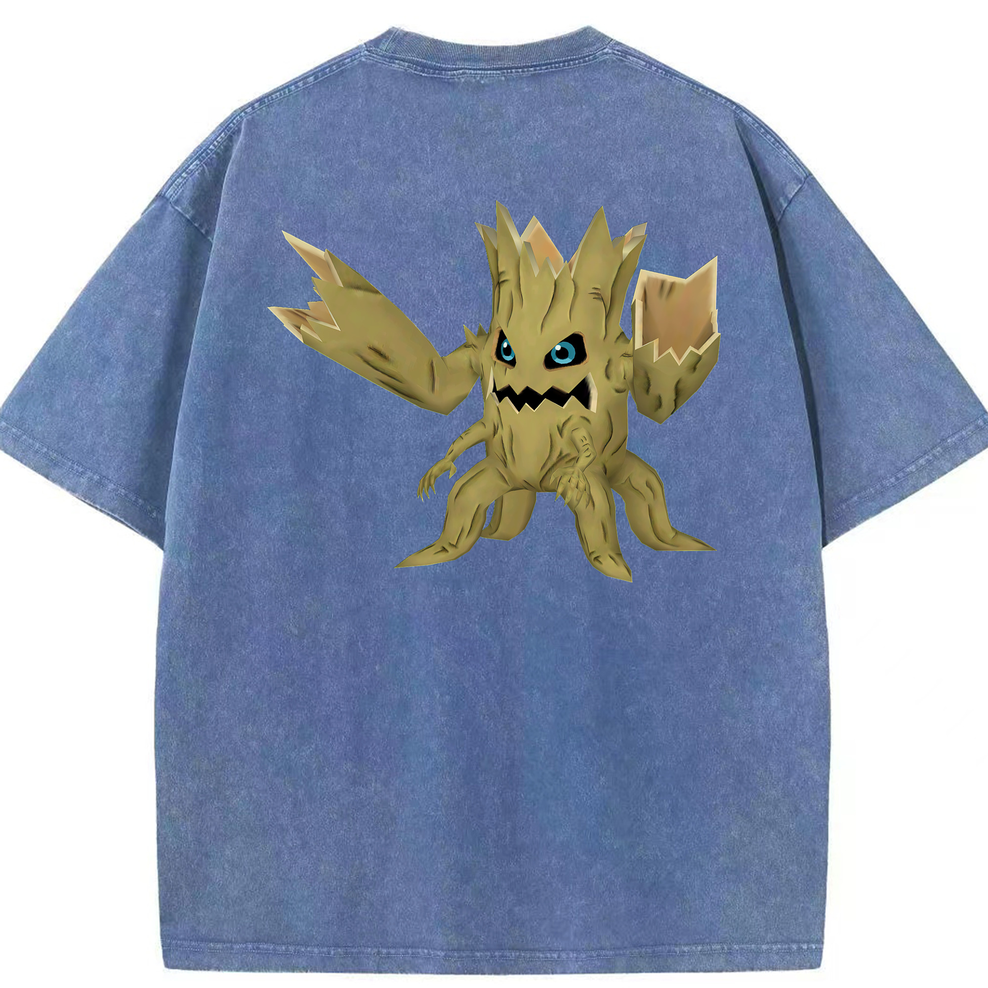 （画像用） Digimon デジタルモンスター/デジモン 綿100% ヴィンテージ風 半袖Tシャツ（背面プリント）