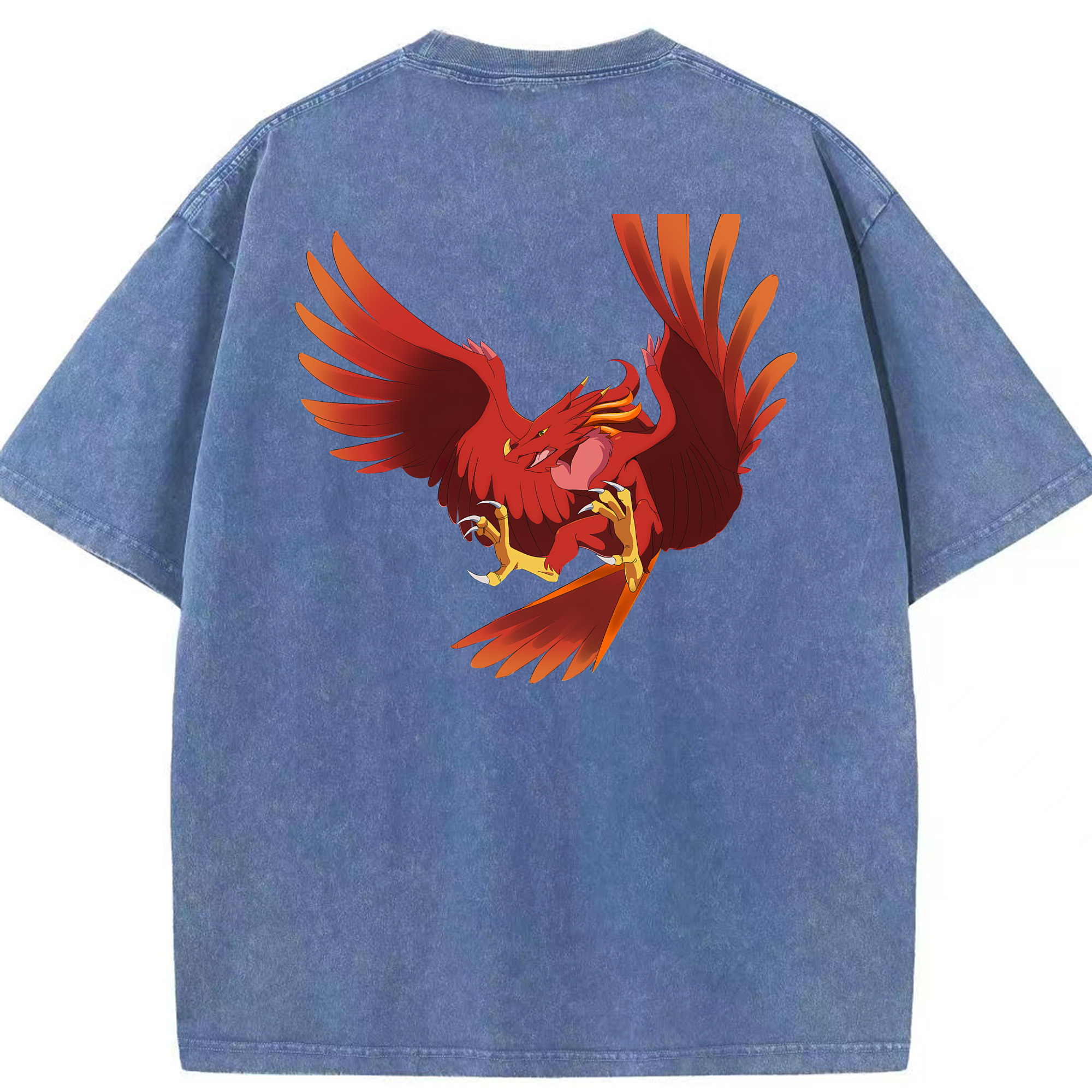 （画像用） Digimon デジタルモンスター/デジモン 綿100% ヴィンテージ風 半袖Tシャツ（背面プリント）