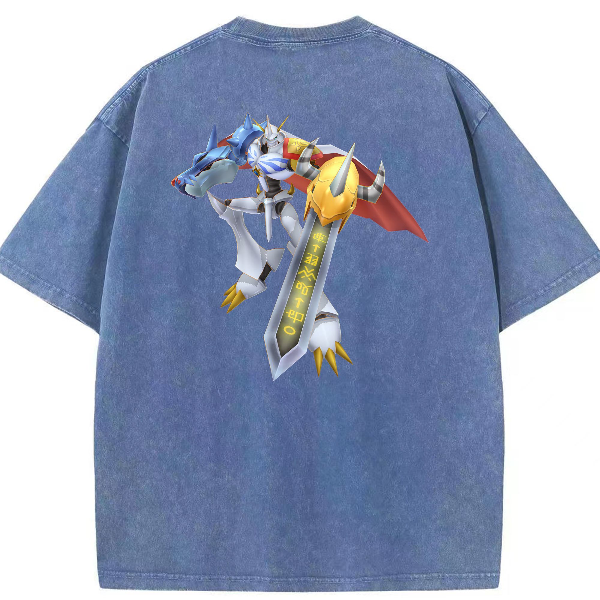 （画像用） Digimon デジタルモンスター/デジモン 綿100% ヴィンテージ風 半袖Tシャツ（背面プリント）